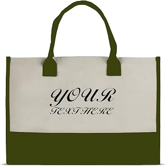 VANESSA ROSELLA Premium Quality Personalized 100% Cotton Canvas Chic Tote Bag
