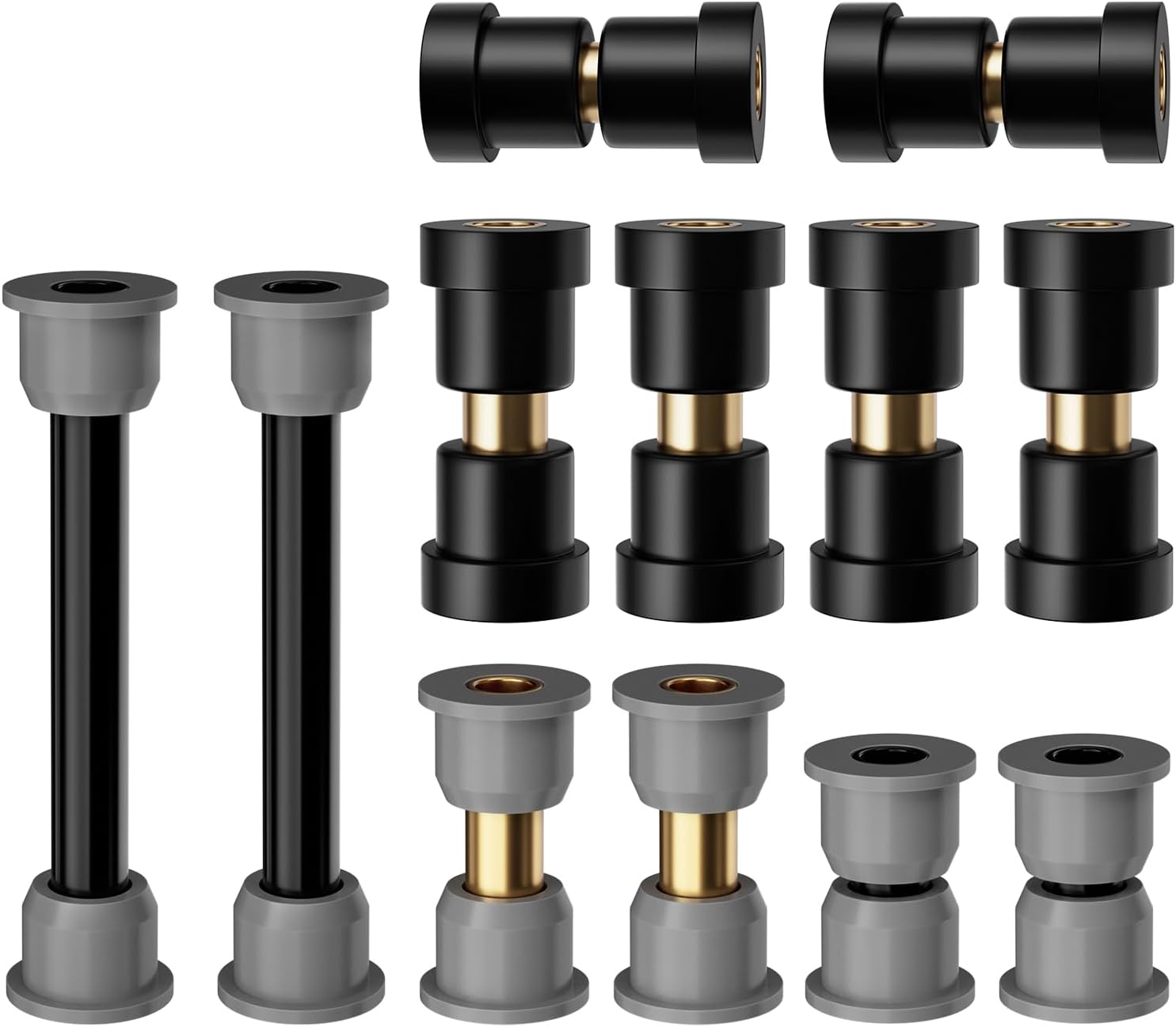 Panglong Front Lower Spring+Rear Leaf Spring+Upper A Arm Suspension for Club Car Precedent Bushings and Sleeves Kits Fit 2004-Up Golf Cart, Replace OEM 102506601 102506401 102956201 102956201