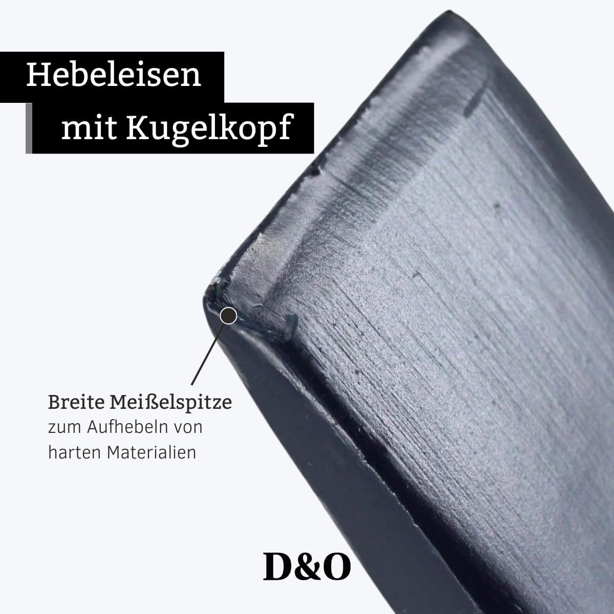 D&O - Hebeleisen 140 cm aus Borstahl - Brechstange mit Kugelkopf & Meißel