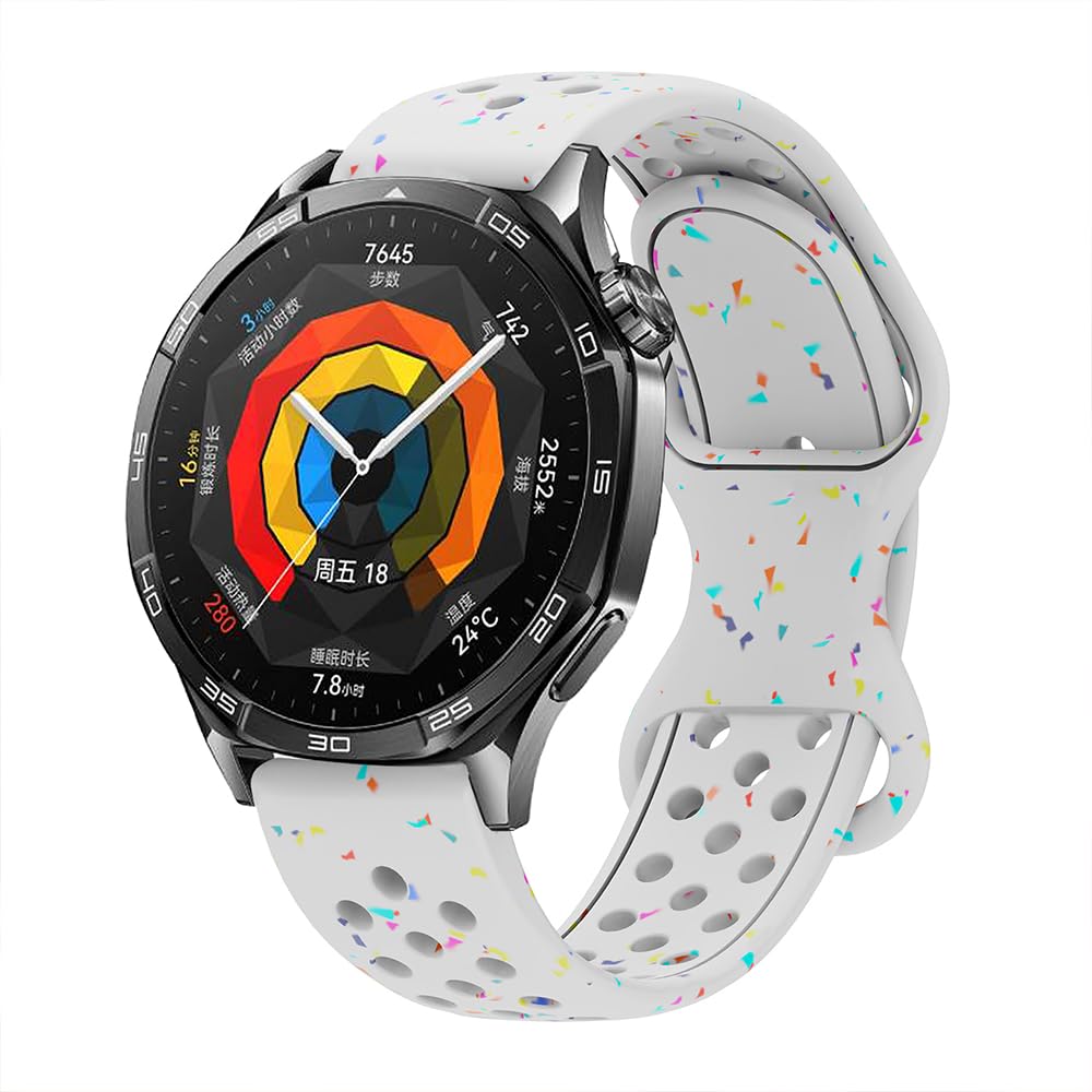 Deporte Correa para Amazfit Bip 6/5 Unity/Stratos 3/2/2S/Pace, 22mm Respirable Silicona Brazalete Pulsera de Repuesto para Amazfit GTR 47mm/GTR 4/3/3 Pro/2/Balance 46mm/Balance 2/Helio/Active Max