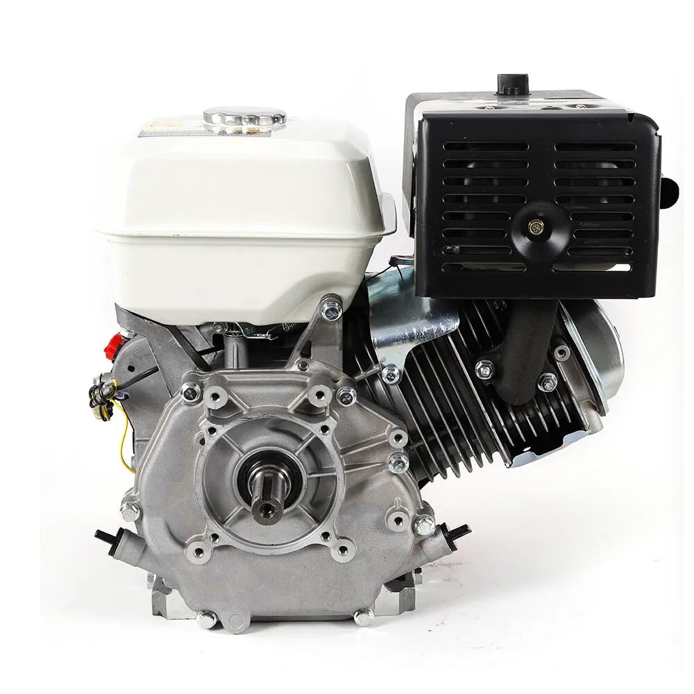4 Takt Benzinmotor mit 15 PS, Go Kart, 420 cc Benzinmotor, Ersatzmotor für Gokart mit 4 Takten, 4 Takt OHV Benzinmotor für den Garten 9,7 KW/3600 U/min (schwarz)