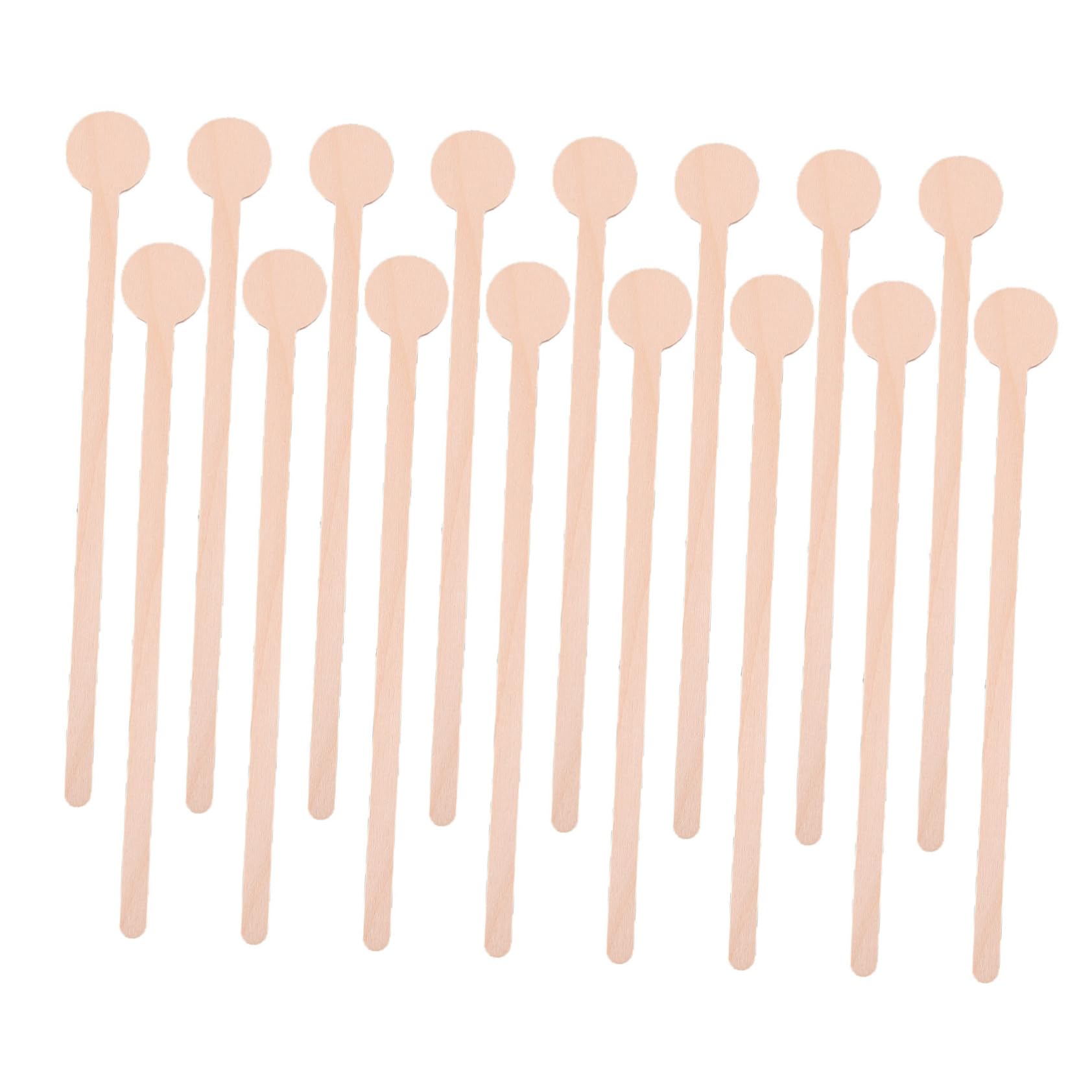 COLLBATH 50pcs Wooden Coffee Stirrer Stick Bar Supplies Long Stirring Paddle for Cocktails Latte Te