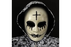 HOMELEX Cross Mask Anarchy Movie Mask - The Purge Mask "Kiss Me"