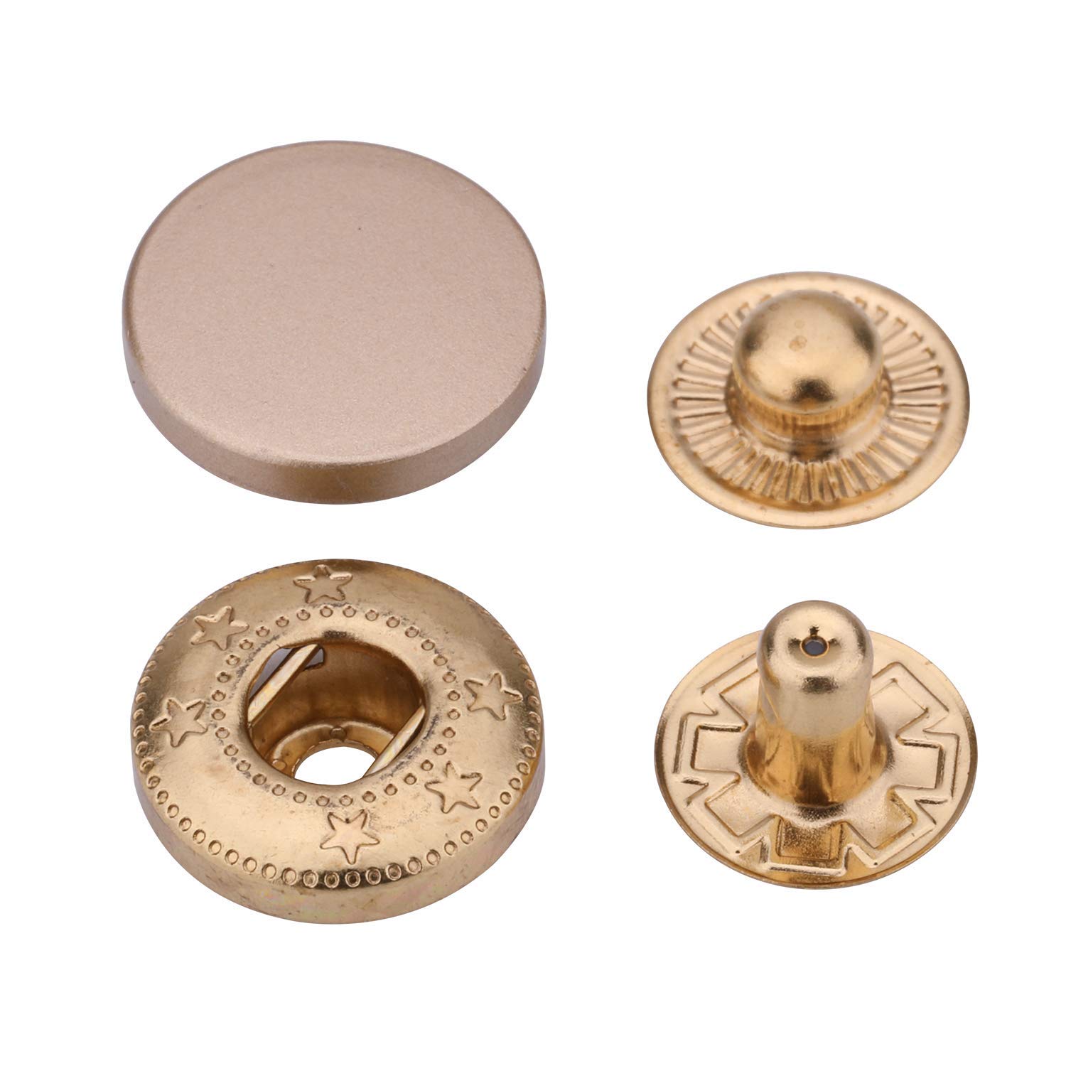 WedDecor 12.5mm Bottoni Automatici 4 Parti S Molla con Lega Cappello