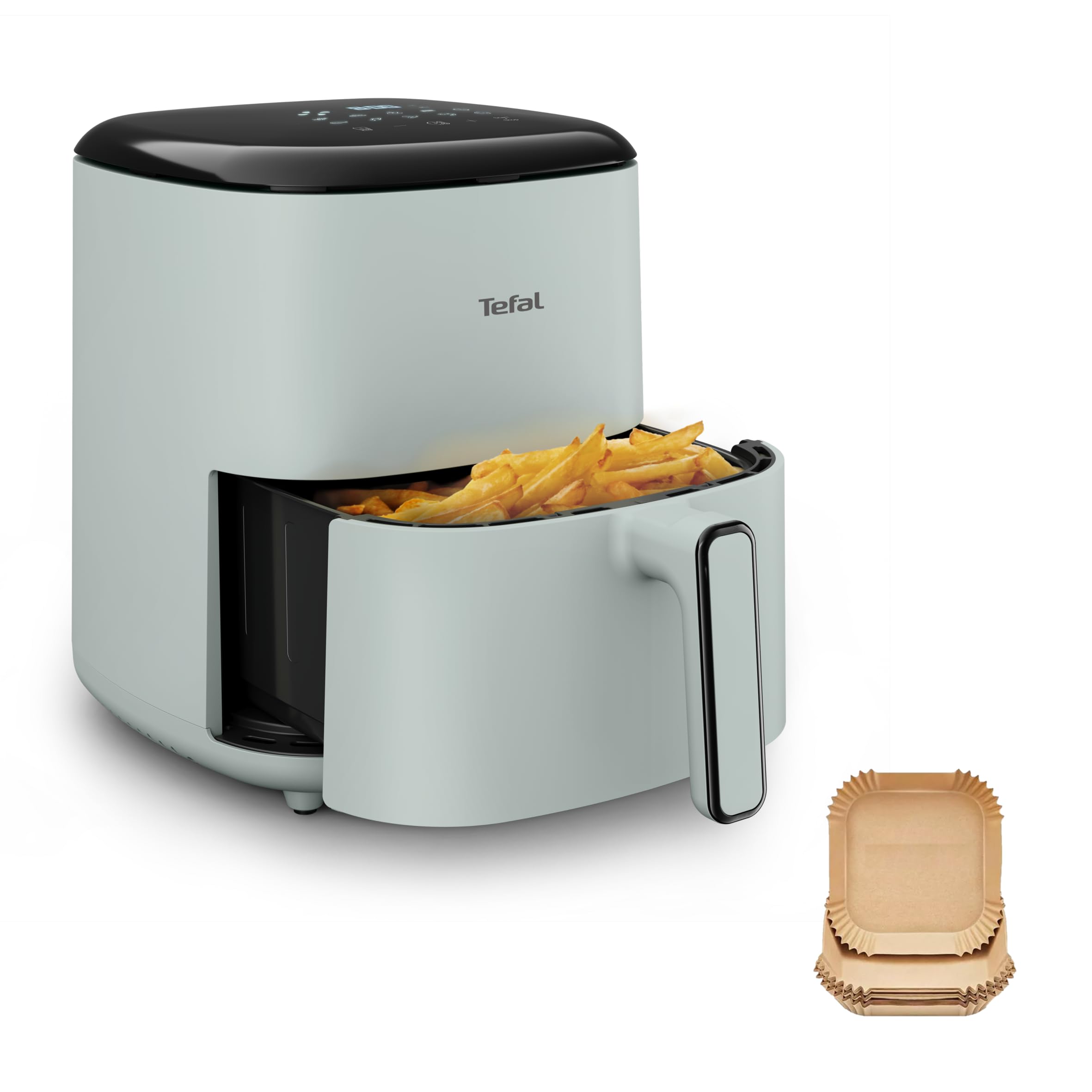 Tefal Easy Fry Max Air Fryer, 5 L Capacity, 6 portions, Healthy frying, Saves Time and Energy, Digital Control Panel, 10 Auto Cooking Programs, Pop Eucalyptus - EY2454G0