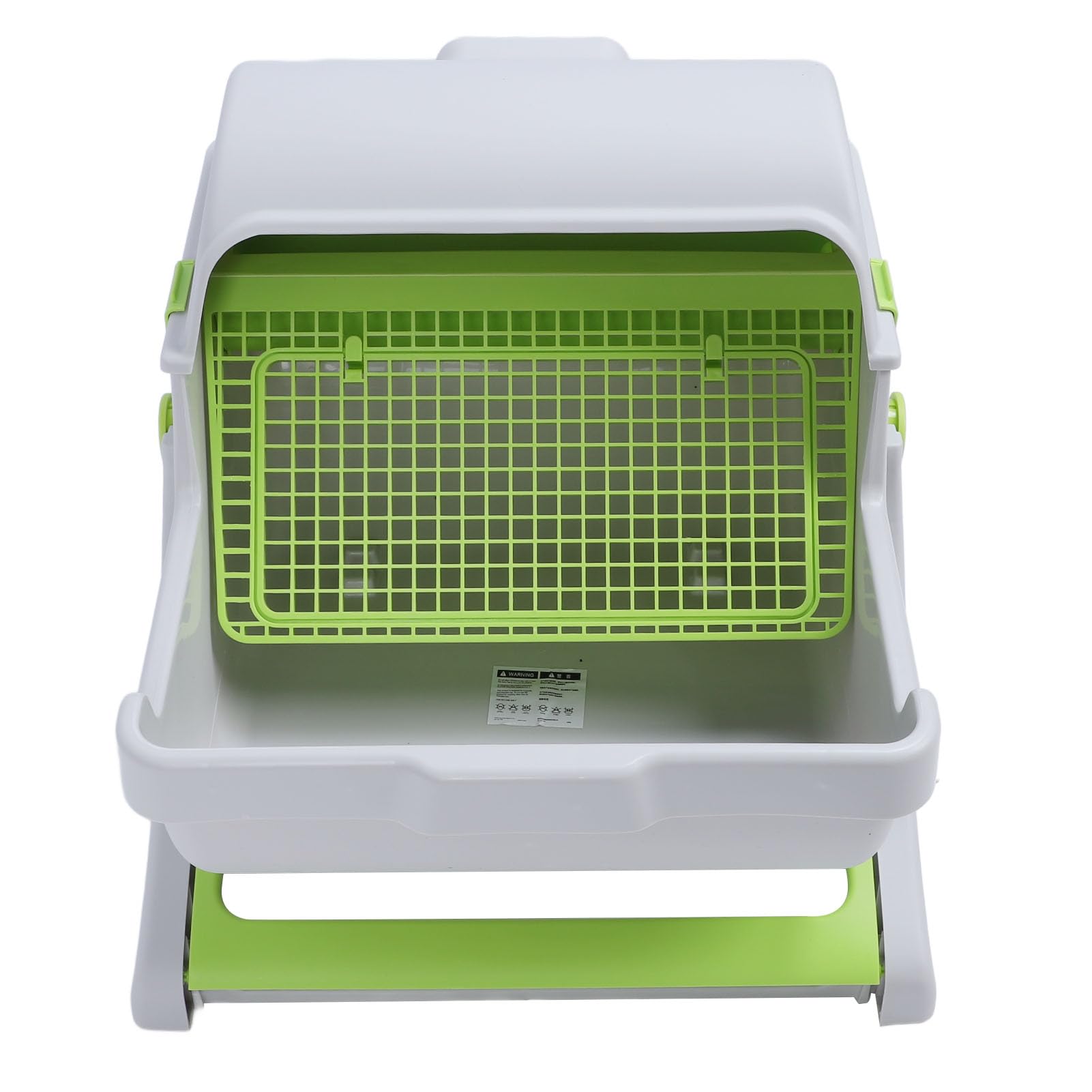 RiToEasysports Lettiera per gatti autopulente, grande secchio ribaltabile, facile da montare semi-automatico, per un'esperienza di toilette senza stress per gatti, materiale PP verde
