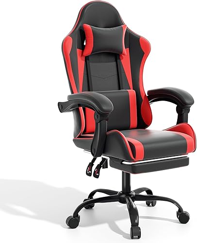 Magshion Silla de videojuegos para adultos, silla ergonómica de escritorio para computadora con reposabrazos de acoplamiento, silla de jugador de