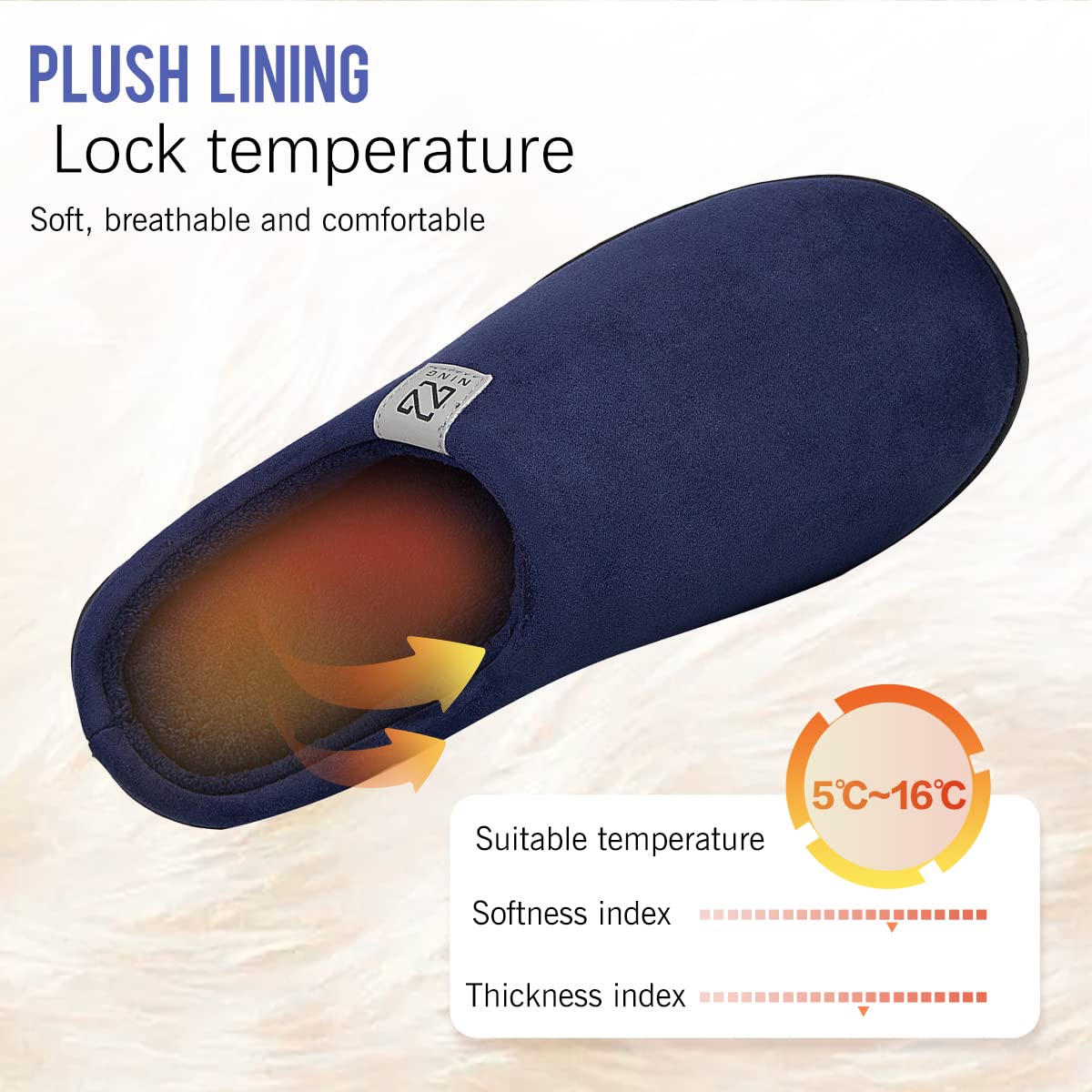 WateLves Pantofole Uomo Unisex Donna Antiscivolo Scarpe Inverno Peluche Morbido Ciabatte in Memory Foam