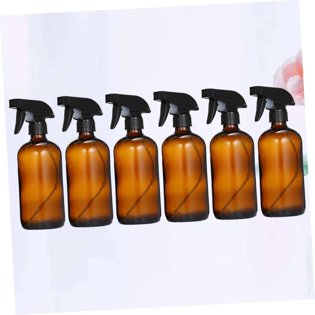 500ml Flacon Lot de 6 Pulvérisateur Rechargeable en Verre, Marron