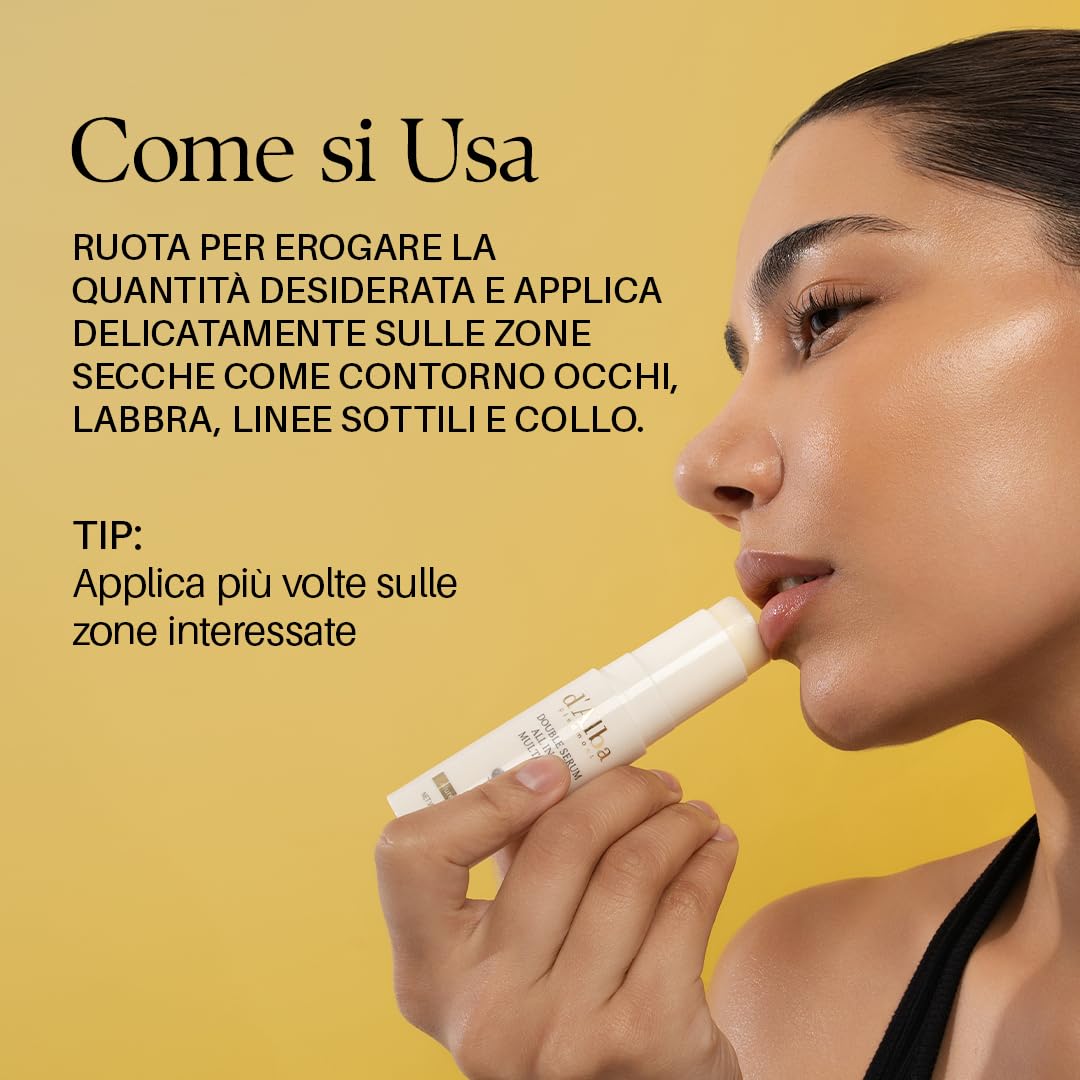 d'Alba Stick Balsamo Multiuso All-in-One Tartufo Bianco Italiano, Cura della Pelle Vegana, Trattamento 3 in 1 per il Rimedio delle rughe, per il Trattamento degli Occhi, Cura della Pelle Coreana