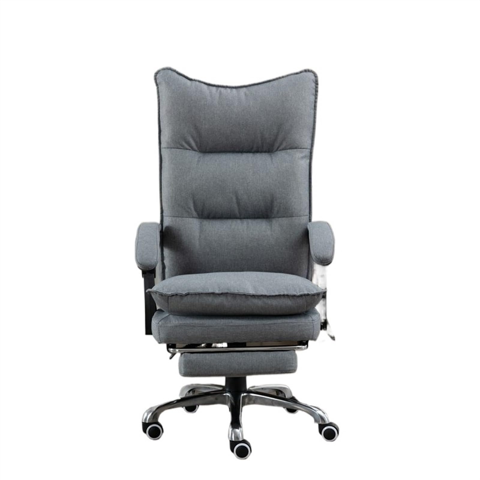 METTEOR High Back Office Chair with Footrest - Adjustable Leather Gaming Chair for Home & Office Slish Black Executive Desk Chair table Bürostuhl for Long Hours (Grigio)