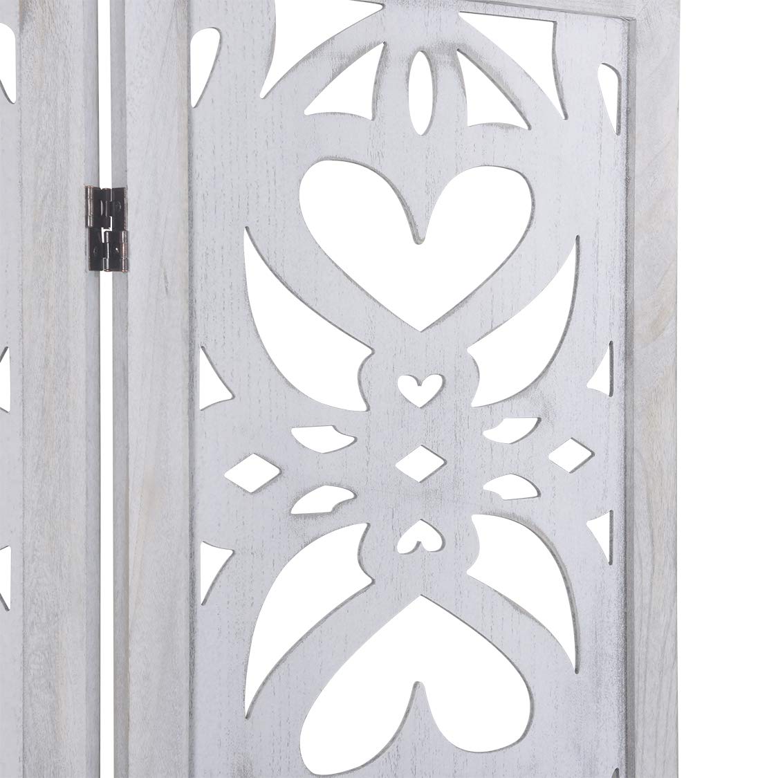 Rose Home Fashion RHF 5.6 ft. Tall Cutout Room Divider,Double Hinged, Folding Room Dividers