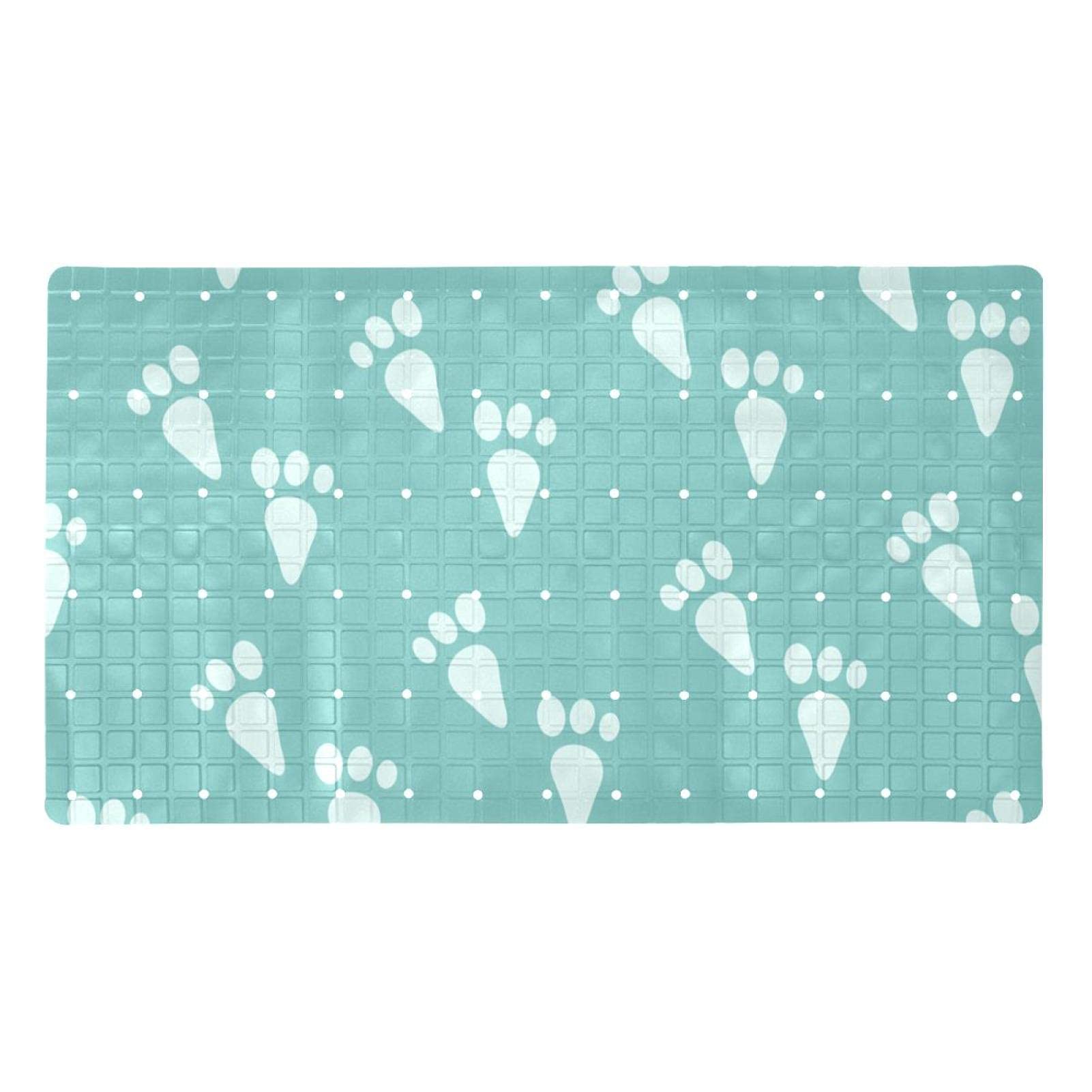 Tapis de bain antidérapant baignoire avec trous de drainage en PVC