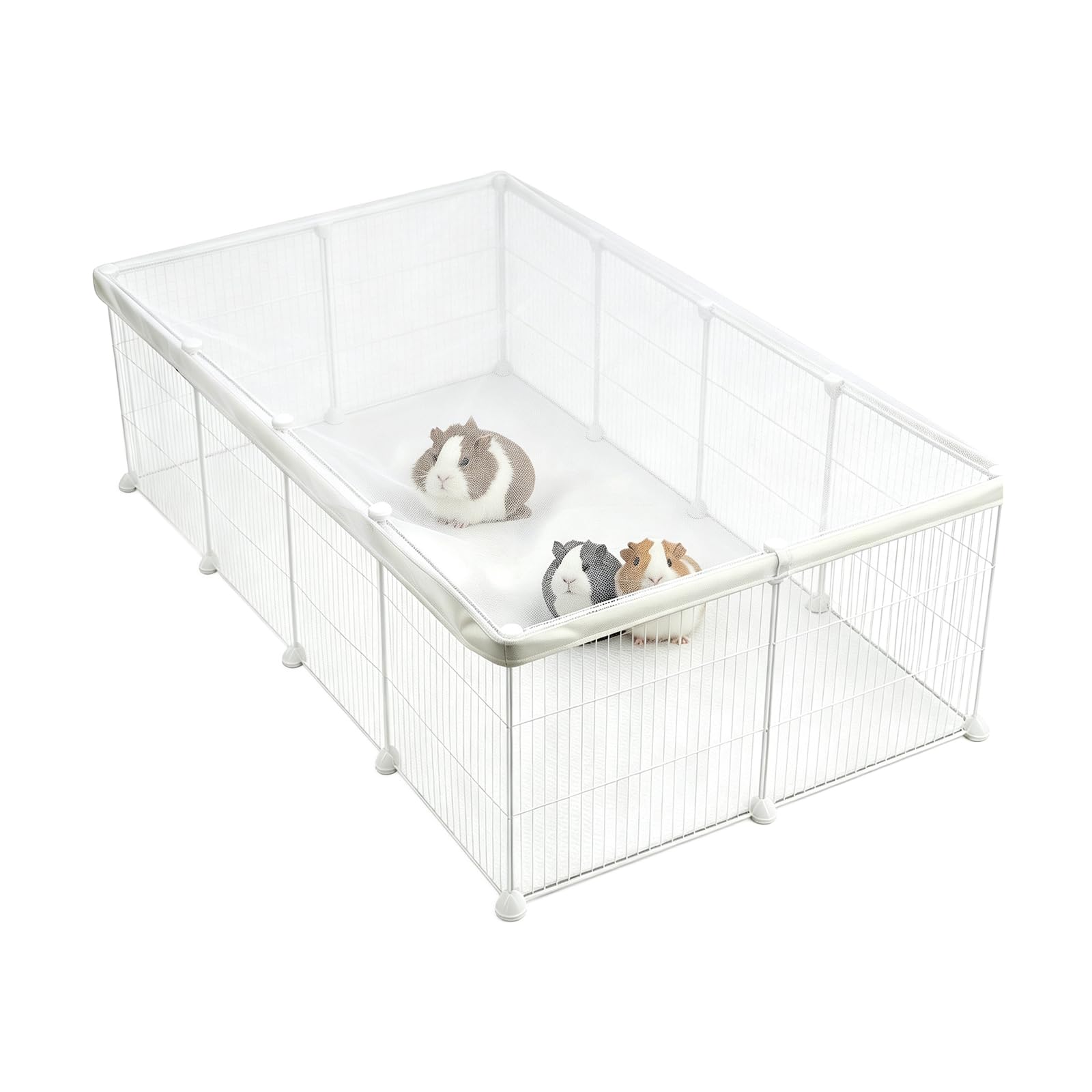 CosyCradle Guinea Pig Cage Netting for C&C 2x4,Guinea Pig Breathable Cage Lid 56x28in(142 * 71cm) Escape Proof Pet Screen Cover for Guinea Pigs, Dwarf Rabbits [cage not included]