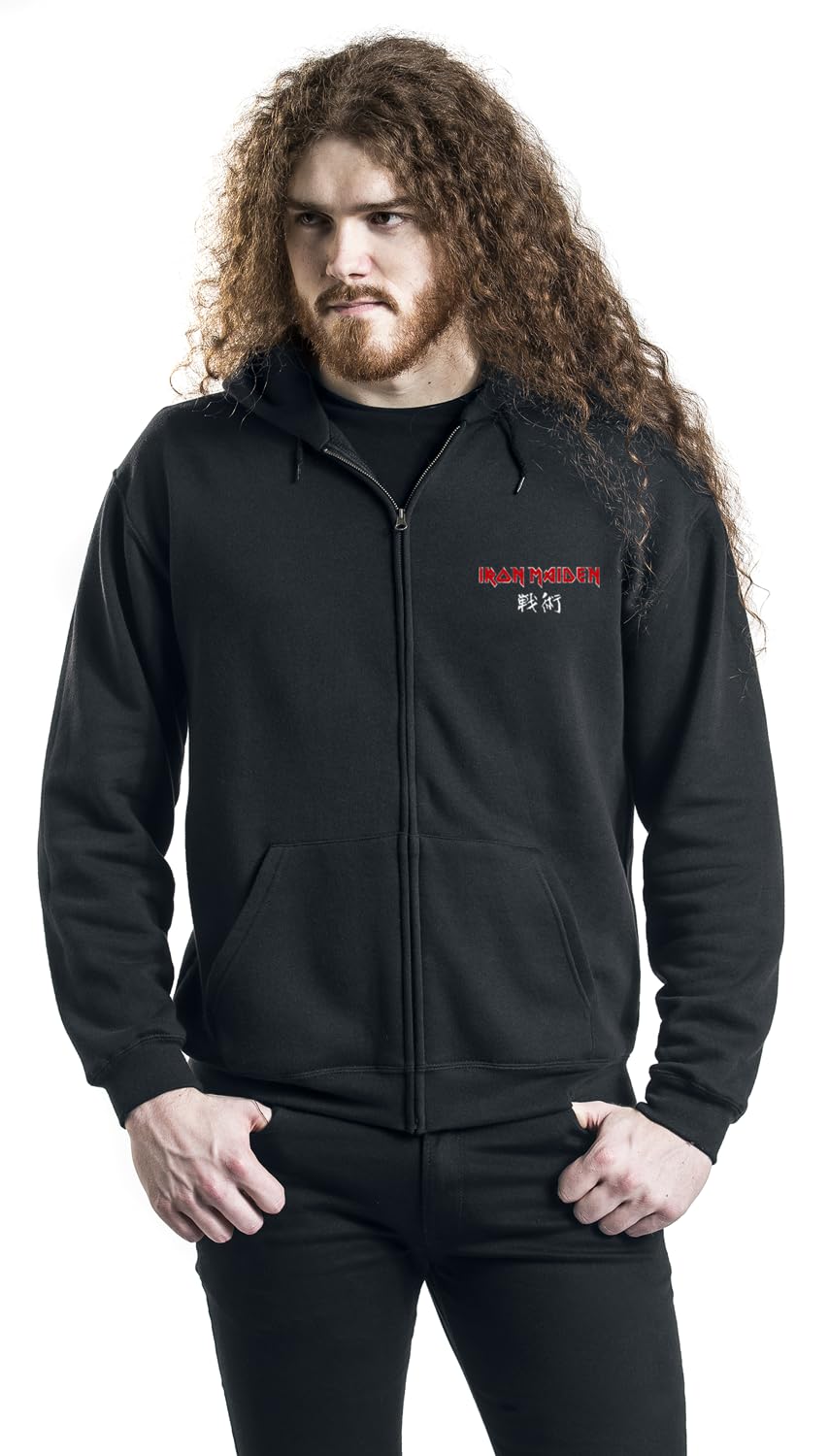 Iron Maiden Samurai Eddie Red Graphic Männer Kapuzenjacke schwarz Band-Merch, Bands