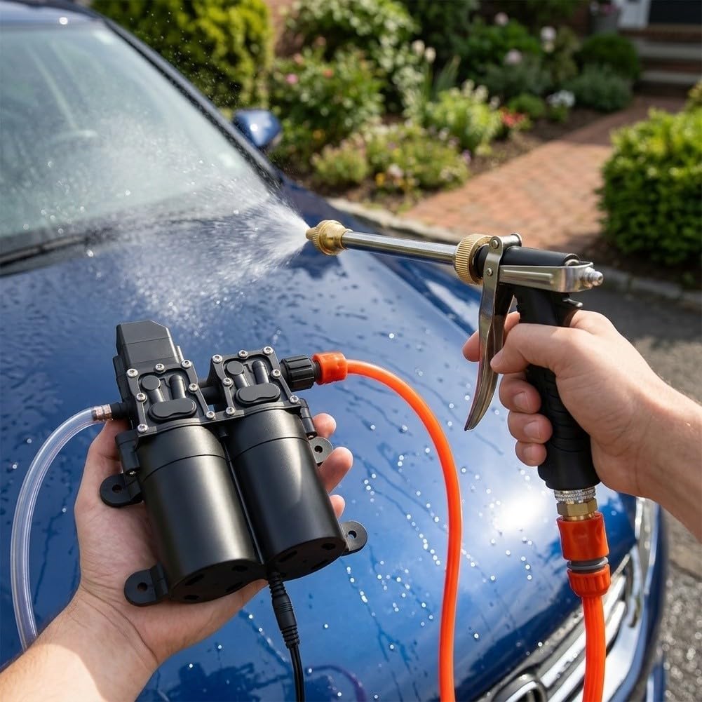 Tragbare 12V Hochdruckwaschpumpe Selbstansaugend für Auto