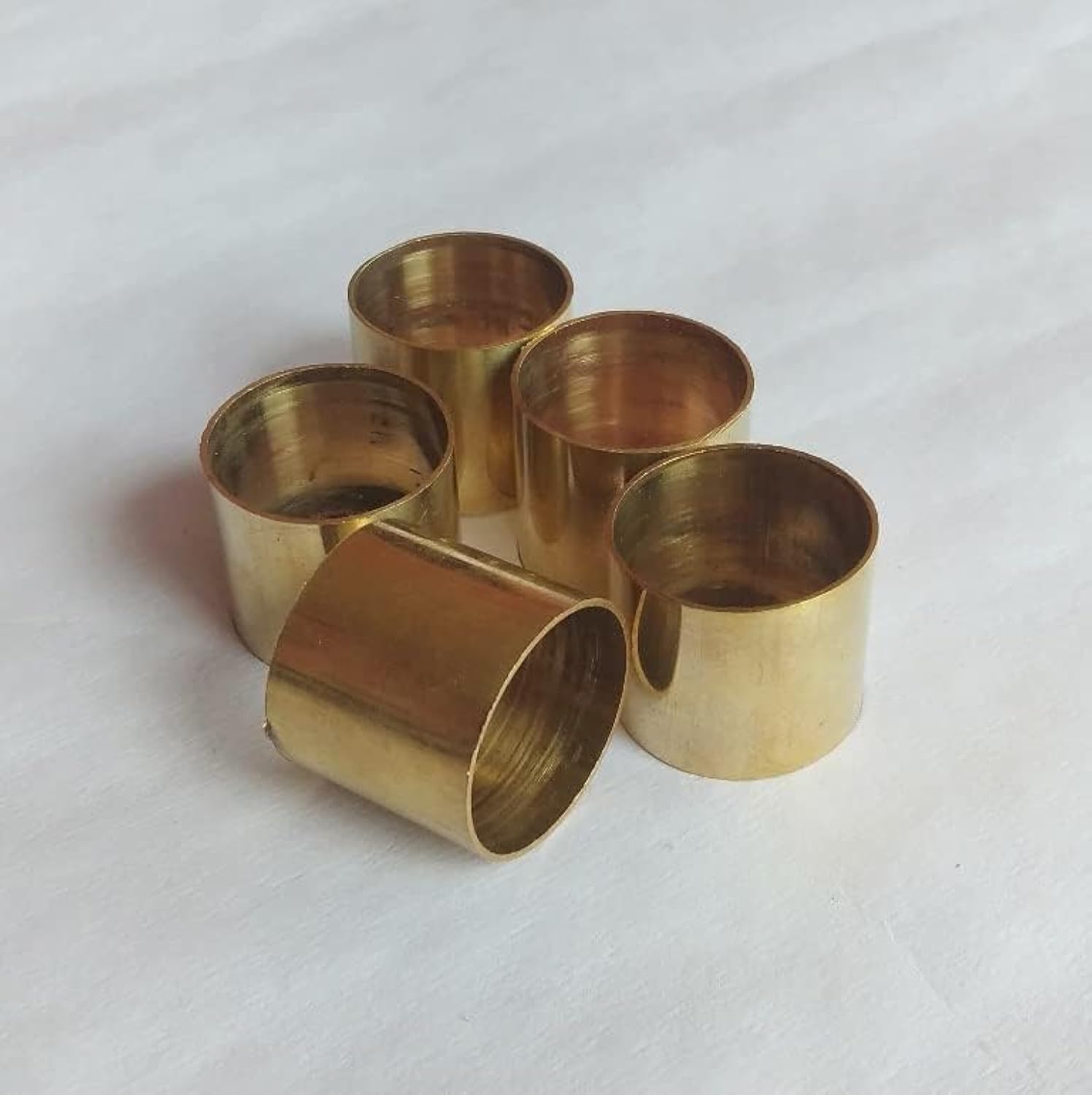 Set of 5 Solid Brass Ferrules Collars Ring Shaft Walking Stick-Spare Part Accessories for Wooden Sticks-Walking Cane