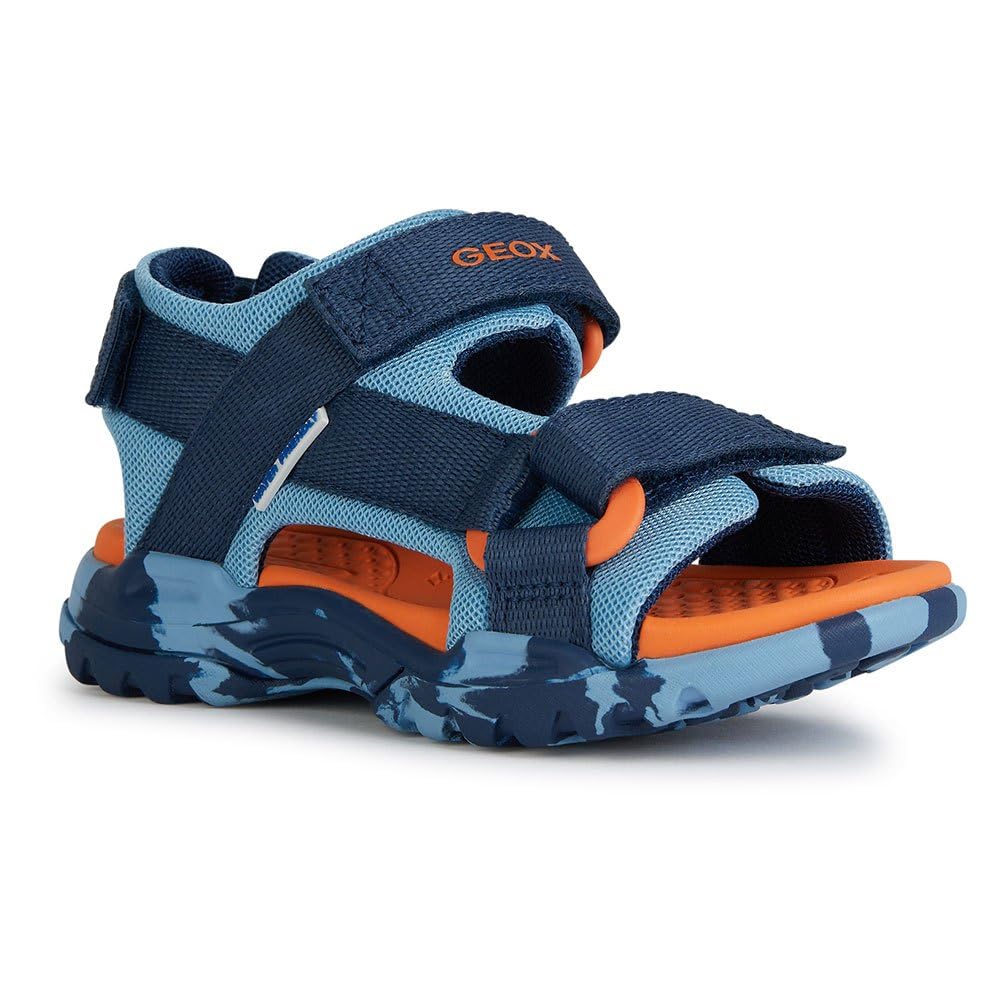 Geox J Borealis Boy E Sandal, Lt Blue Navy, 8.5 UK Child
