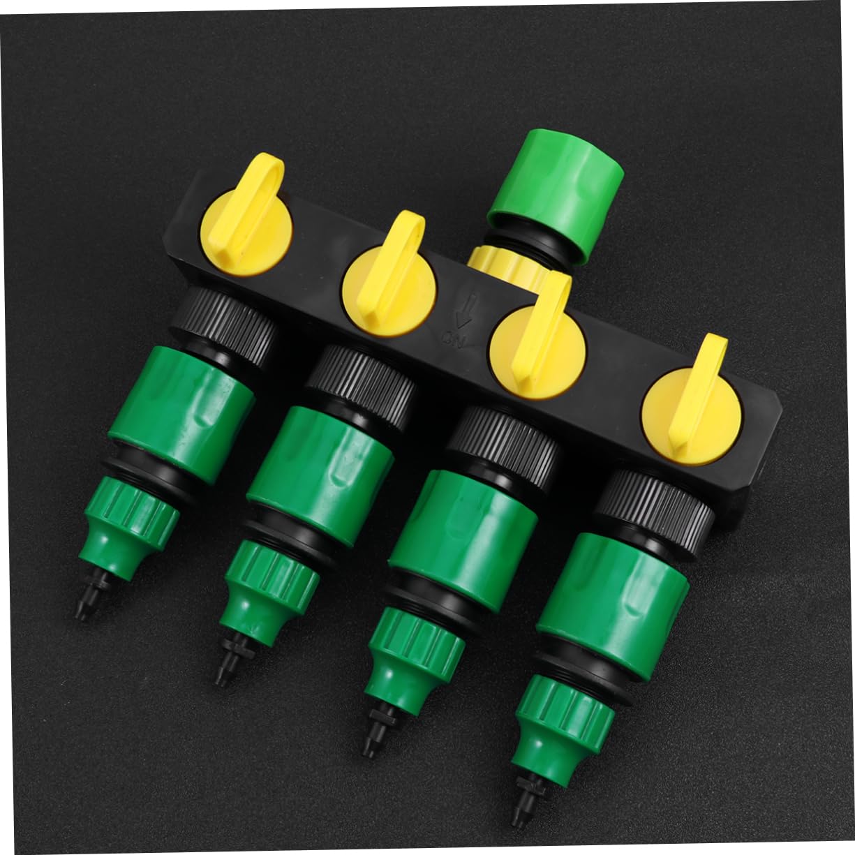 Gatuida Distribuidor De Agua De Cuatro Vías Válvula De Riego para Jardinería Divisor De Manguera De Jardín Accesorios para Manguera De Agua Adaptador Separador Automático