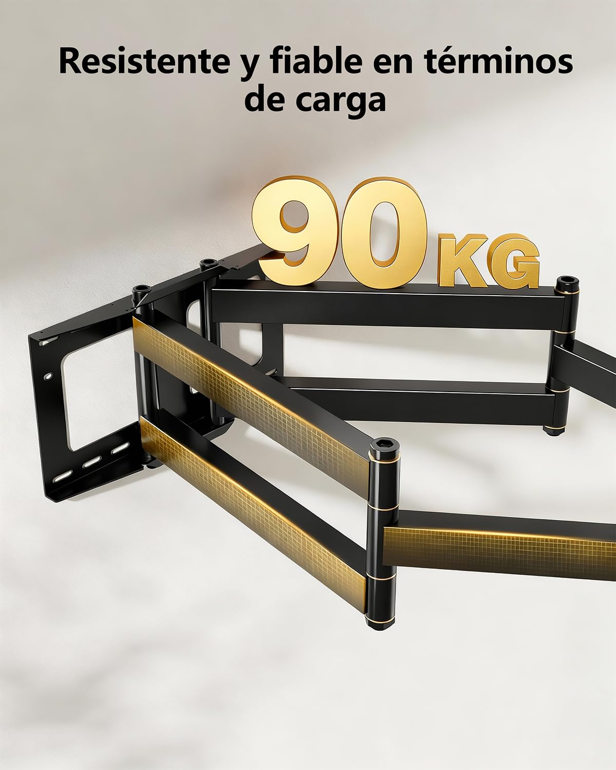 FORGING MOUNT Soporte TV Pared con Brazos dobles articulados Extralargo de 1090mm para Pantallas de 50-95" de Planos/Curvos, Soporte Pared TV con Giratorio e Inclinable, VESA Máx 800x400mm, Hasta 75kg