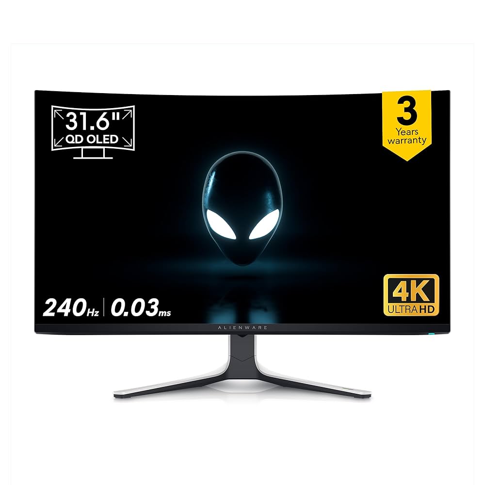 Alienware-AW3225QF 80.01cm (32") 4K QD-OLED Gaming Monitor, Screen Coating: Anti-Reflection, Color Support: 1.07 Billion, Response Time: ...