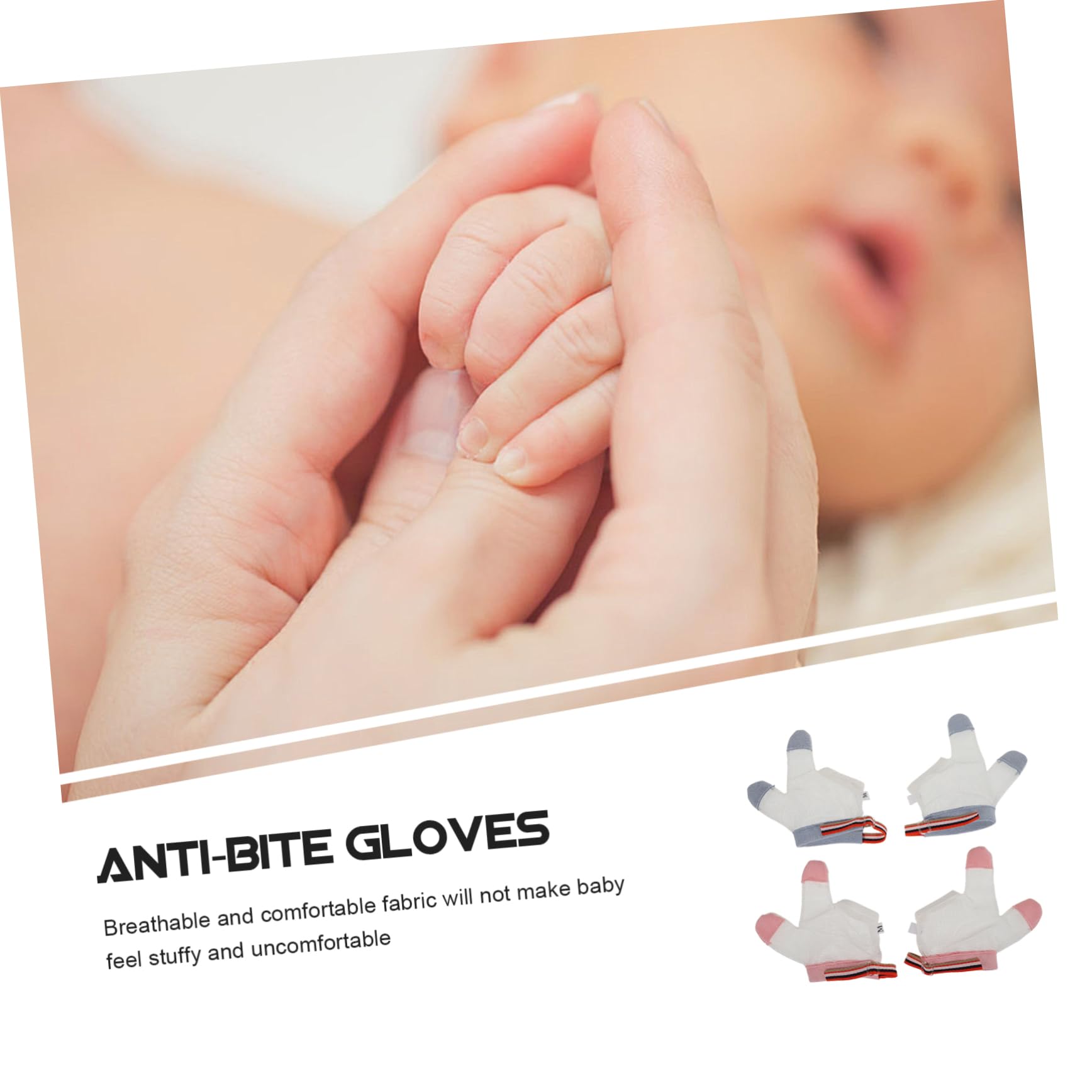Abaodam 10 Pares guantes anti mordeduras Guante anti chuparse el dedo guante protector bebe tapón para chuparse el dedo protector de pulgar para niños protector para chuparse el dedo nylon