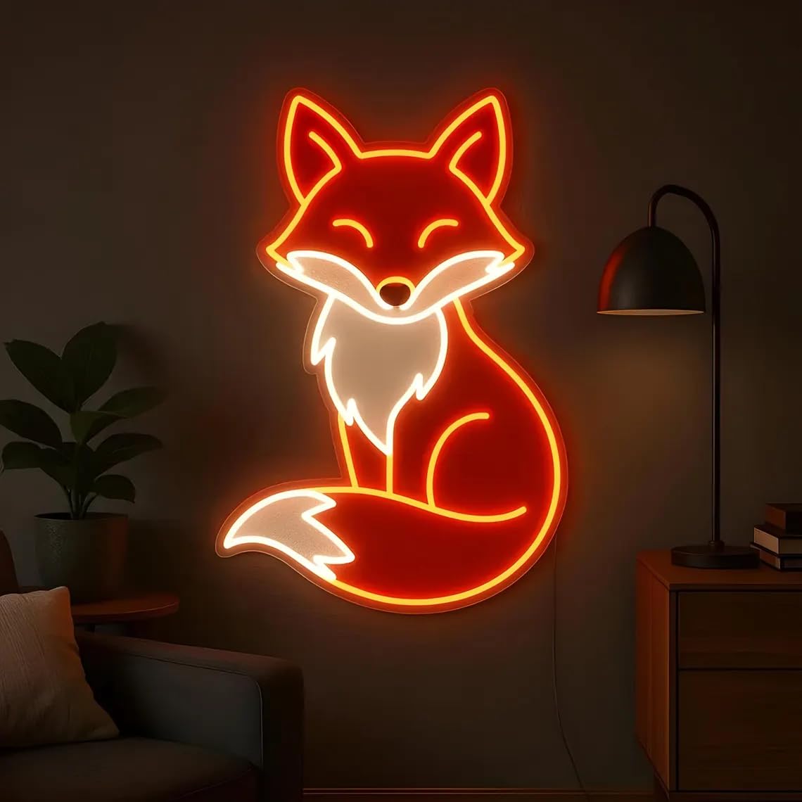 Fox LED Neon Sign Acrylic Fox Signs Animal Light Up Sign