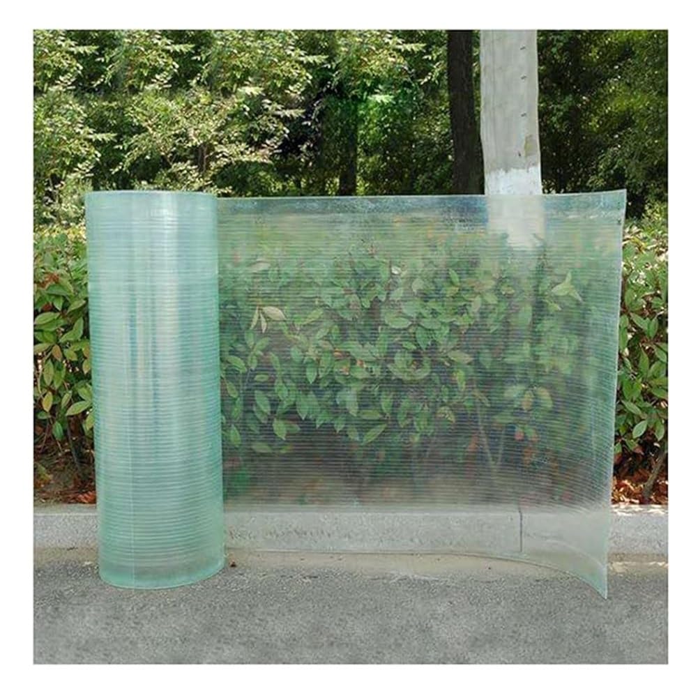 Rygcrud Pannelli per Serre in Policarbonato, Sostituzione Fai da Te Lastre per Coperture Fibra di Vetro, Resistenza agli Urti E Protezione dai Raggi UV, per Giardinaggio, Agricoltura(1.5x4m)