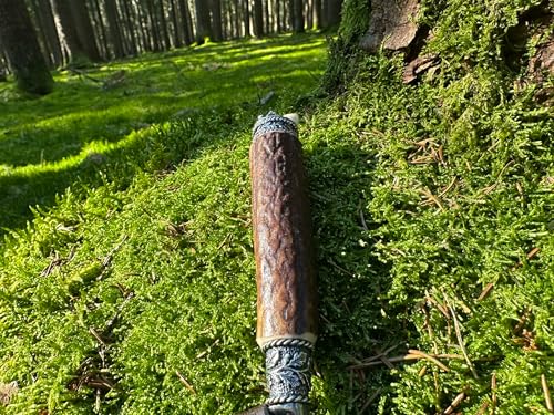 Foto von Almbock Trachtenmesser Jagdmesser Hirschhorn original Grandl - exclusives, handgemachtes Jagd-Nicker,Solinger Stahl, verziert mit Grandl und Eichenlaub für Wiesn
