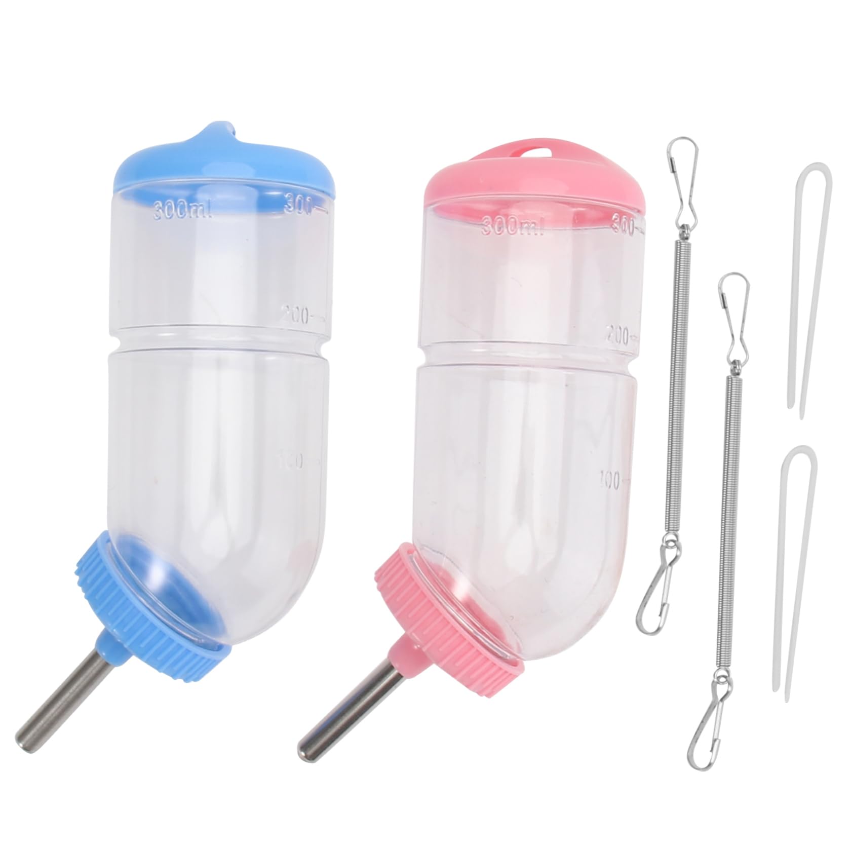 FRCOLOR 6pièces Distributeur Eau pour Animaux Abreuvoir Étanche pour Rongeurs Tube Transparent Design Pratique pour Hydratation Facile
