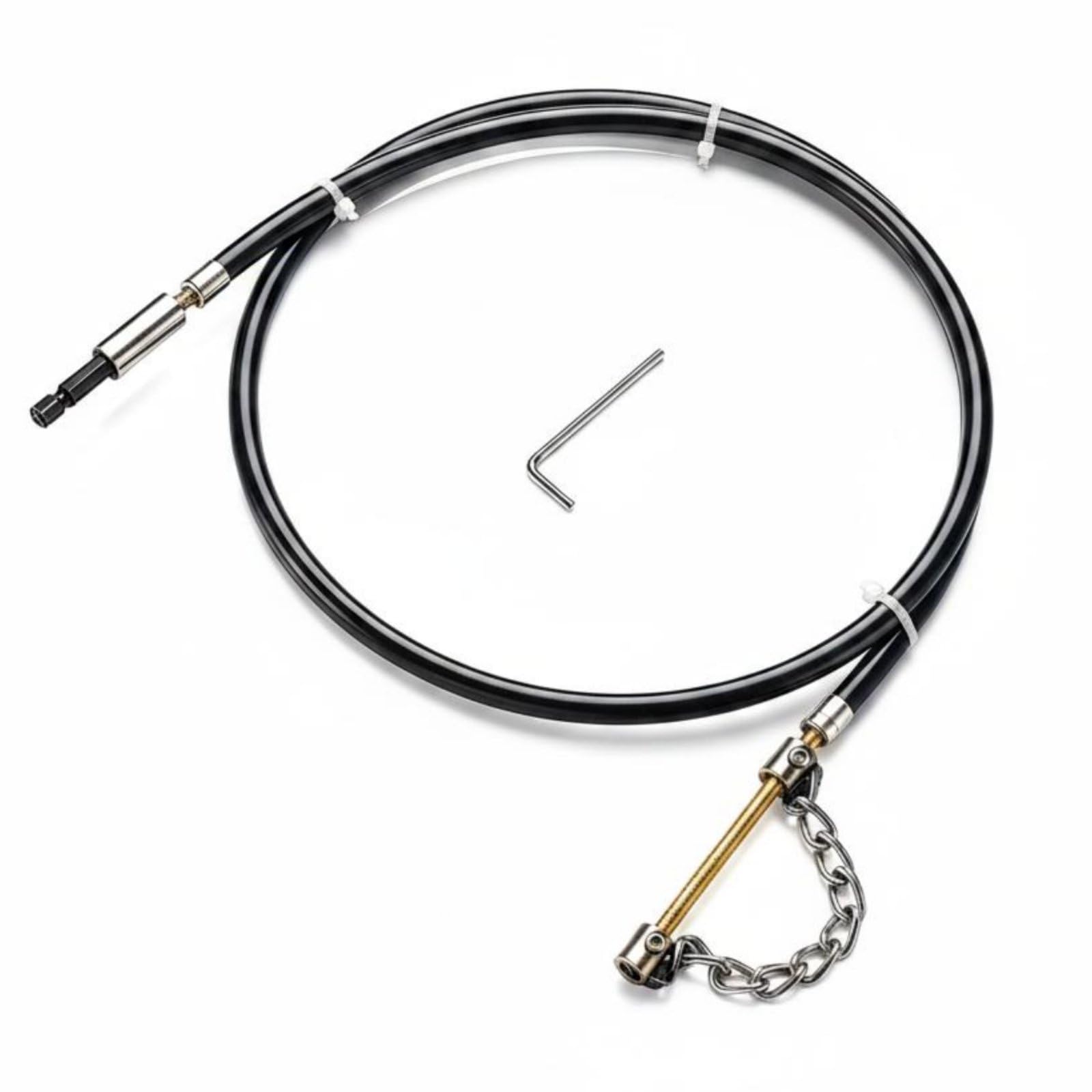 Cadena desatascadora de acero electrochapado de alta resistencia para curvas de tubería