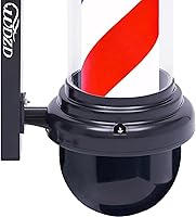 Vista 6 de Mini luz roja de poste de peluquero de 20 pulgadas