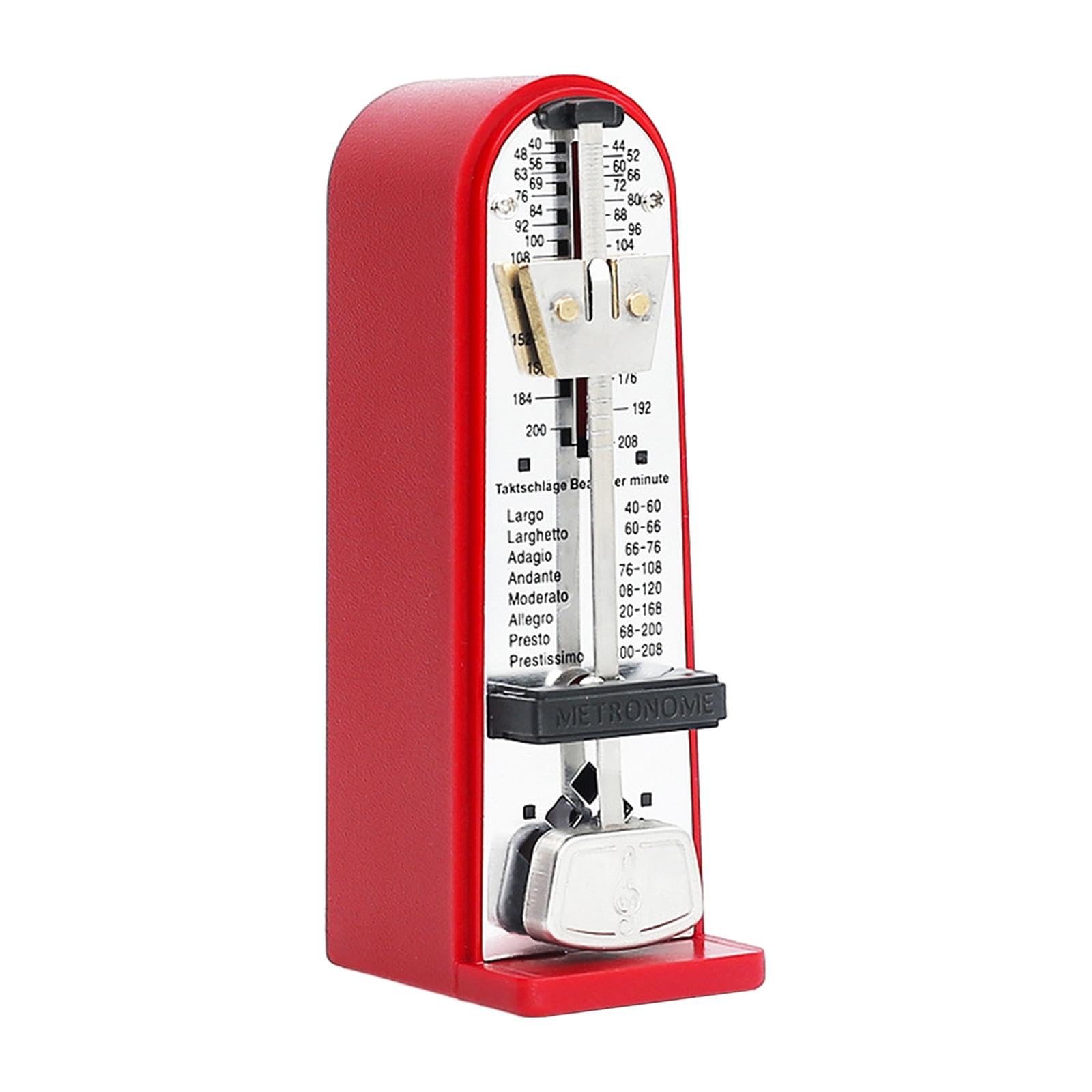 Mechanical Metronome High Precision Portable Loud Sound Accurate Track Beat Tempo Piano Violin Guitar Other Instruments, Red