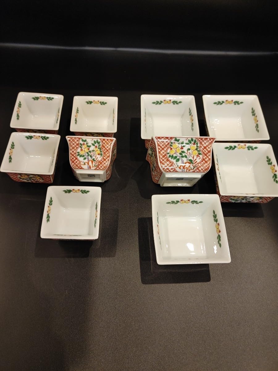 源右衛門窯　赤絵花鳥　角小鉢　5客　セット　縁起物 源右衛門窯 赤絵花鳥 角小鉢 5客 セット 縁起物 - メルカリ