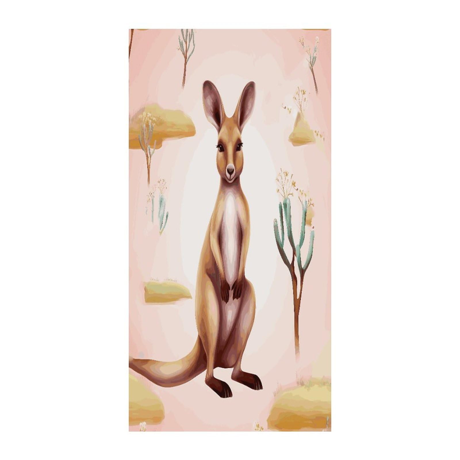 Fekiloot Style Funny Cartoon Kangaroo Zoo Door Curtain Room Divider Curtains