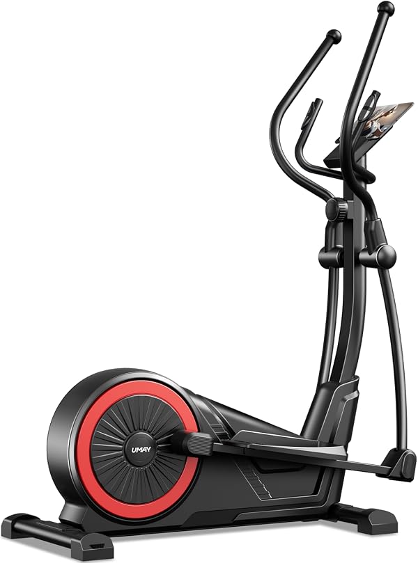 Elliptical Exercise Machine with 15.5" Stride & Heart Rate Grips, Silent Magnetic Elliptical Trainer for Home with 16 Levels Resistance and LCD Monitor