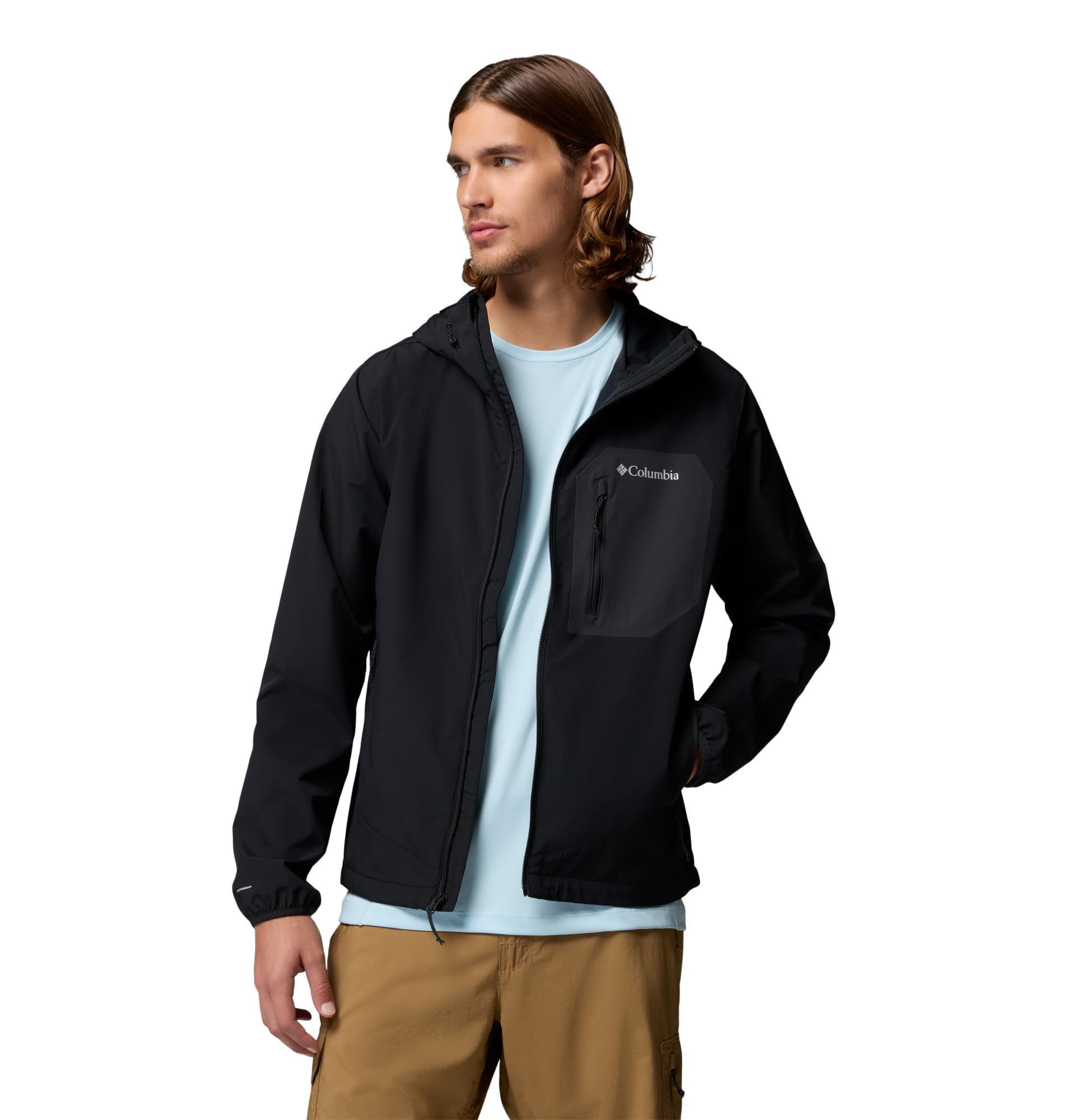 Columbia Tall Heights III Hooded Softshell, Chaqueta De Softshell Cortavientos para Hombre