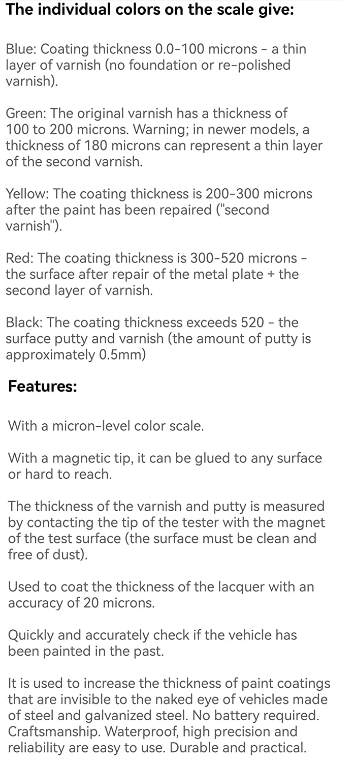 Coating Thickness Meter Gauge Paint Tester (Coating Tester) 3