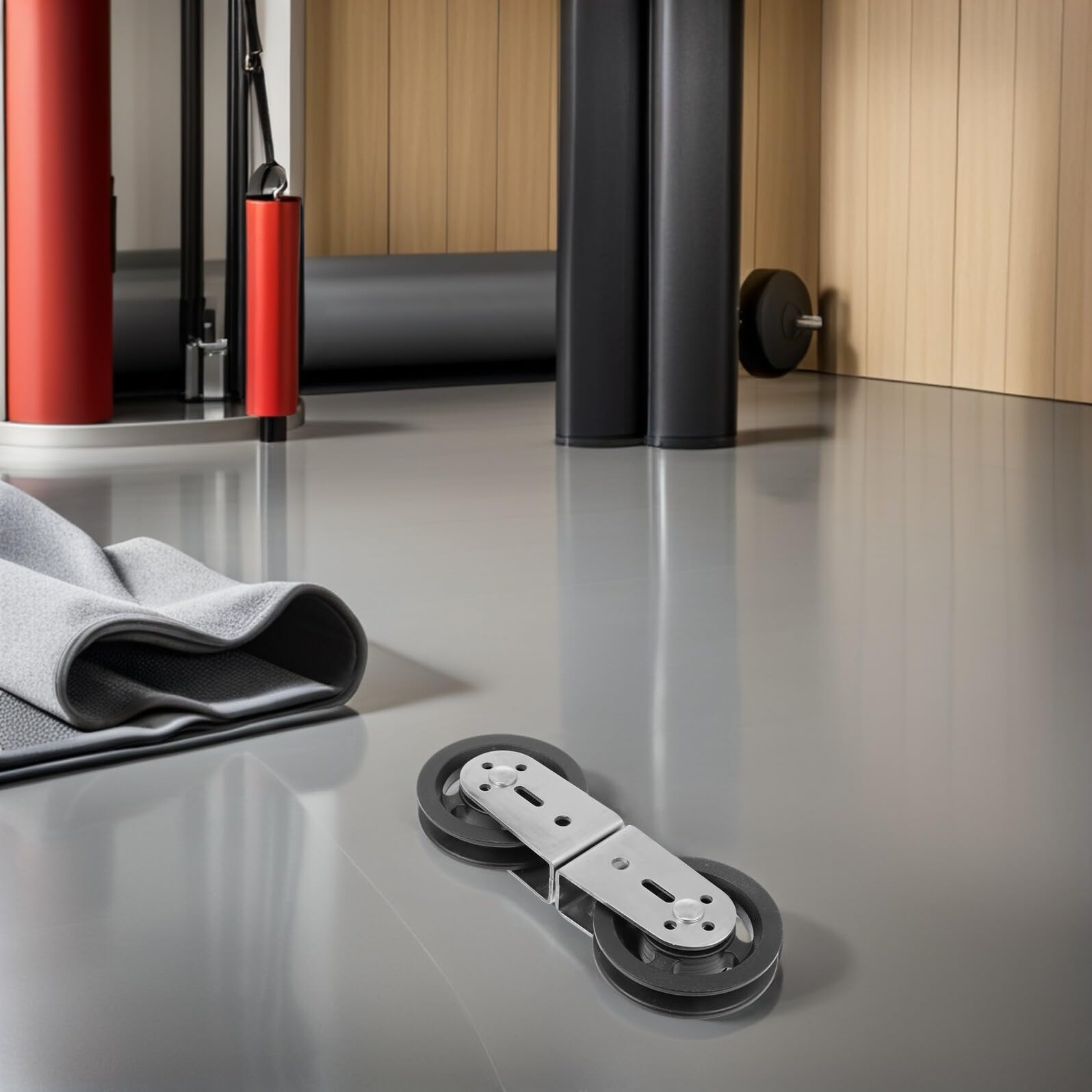YARNOW 2 Stück Doppelrollen Seilrolle aus Edelstahl und Kunststoff für Fitnessgeräte mit Geräuschlosem Kugellager Leichter Doppelrollen Fitnessgerät Zubehör für Heimtrainer