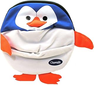 Clippasafe - Zainetto per bimbi con gancio di sicurezza, fantasia: pinguino