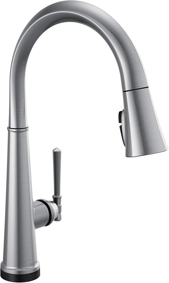 Delta Faucet Emmeline Touch Kitchen Faucet Brushed Nickel, Kitchen ...