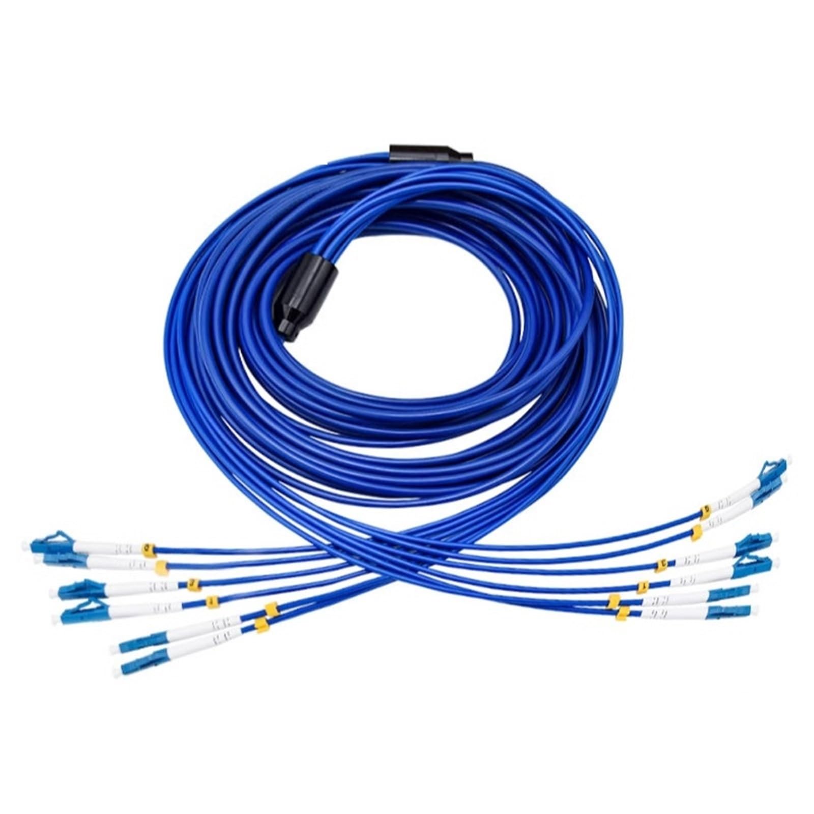 Câble fibre optique blindé LC, 4, 6 ou 8 conducteurs, cordon de raccordement bleu monomode, équipement fibre optique FTTH, 120 m, 150 m(FC UPC 8-core 120m)