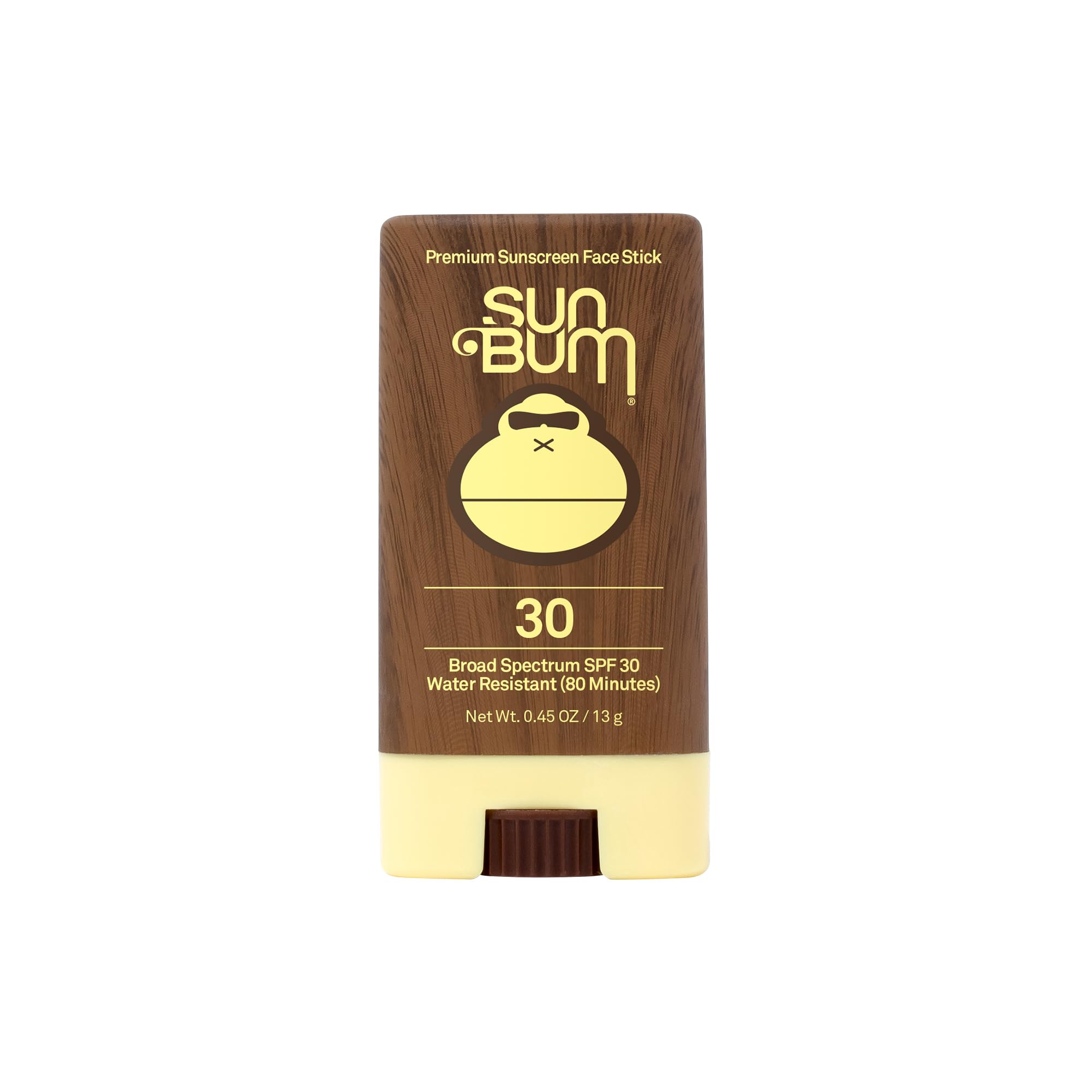 Sun BumOriginal SPF 30 Face Stick Sunscreen - Water-Resistant Broad Spectrum Facial Sunscreen with Vitamin E - Hawaii 104 Act Compliant (Without Octinoxate & Oxybenzone) - Travel Friendly - 0.45 oz