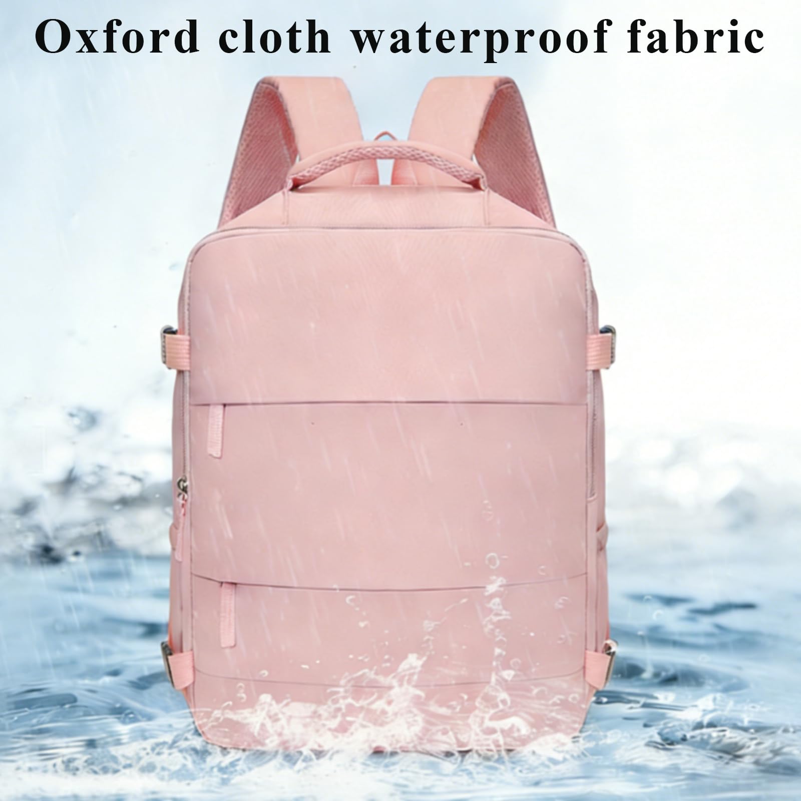 Bagage Cabine 40x30x20 Sac à Dos Voyage Cabine Avion Femme Homme, Impermeable Bagage à Main sous Siège, Sac de Voyage pour Ryanair Scolaires Travail, Couleur Pure (Noir A)