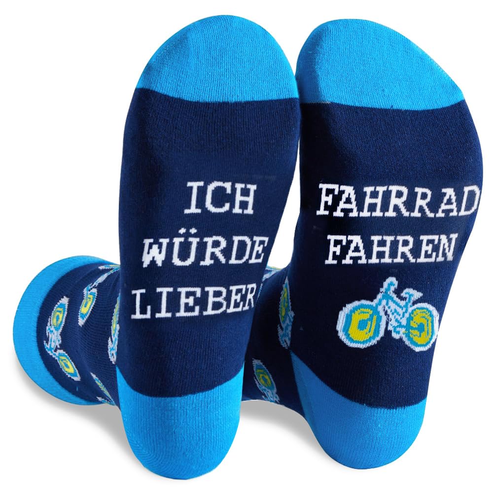 Zemolo vatertagsgeschenk für Papa Opa Lustige Socken mit Spruch 43-46 Geburtstagsgeschenk Fahrrad Golf Socken Männertag Weihnachten Geschenk Herren Socken Valentinstag Geschenke für Männer Jungs