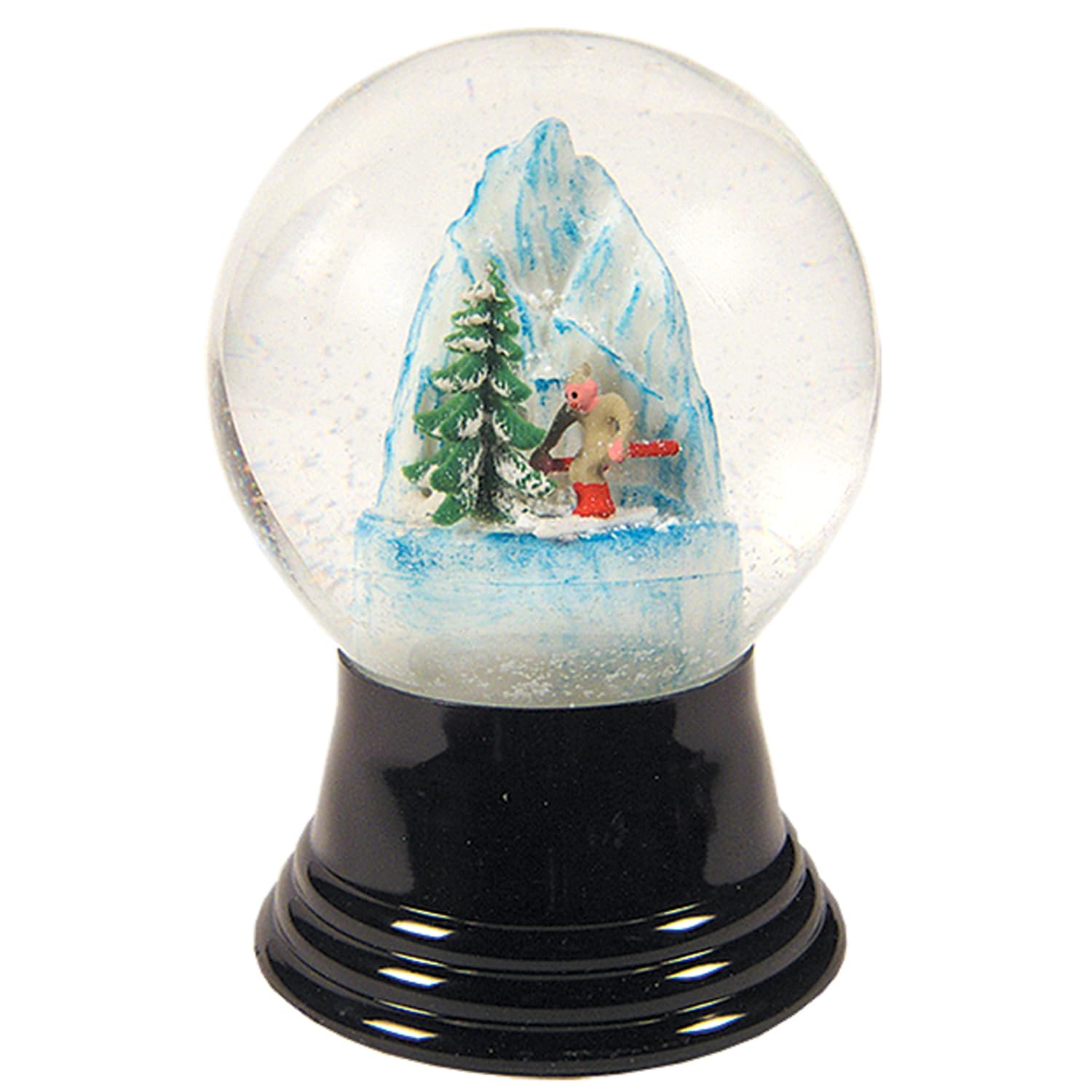 Alexander Taron Importer Perzy Snowglobe, średni narciarz - 12,7 cm wys. x 7,5 cm gł. x 7,5 cm, biały, 12,7 x 7,6 cm