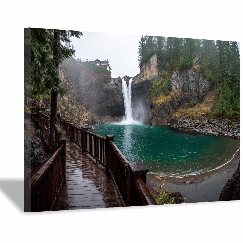 HOQIU Canvas Wall Art Spring Mountain Lake Art canvas art, art print, house decor, bedroom wall decor above bed, prints for living room.(Multicolor)-70x100cm Framed