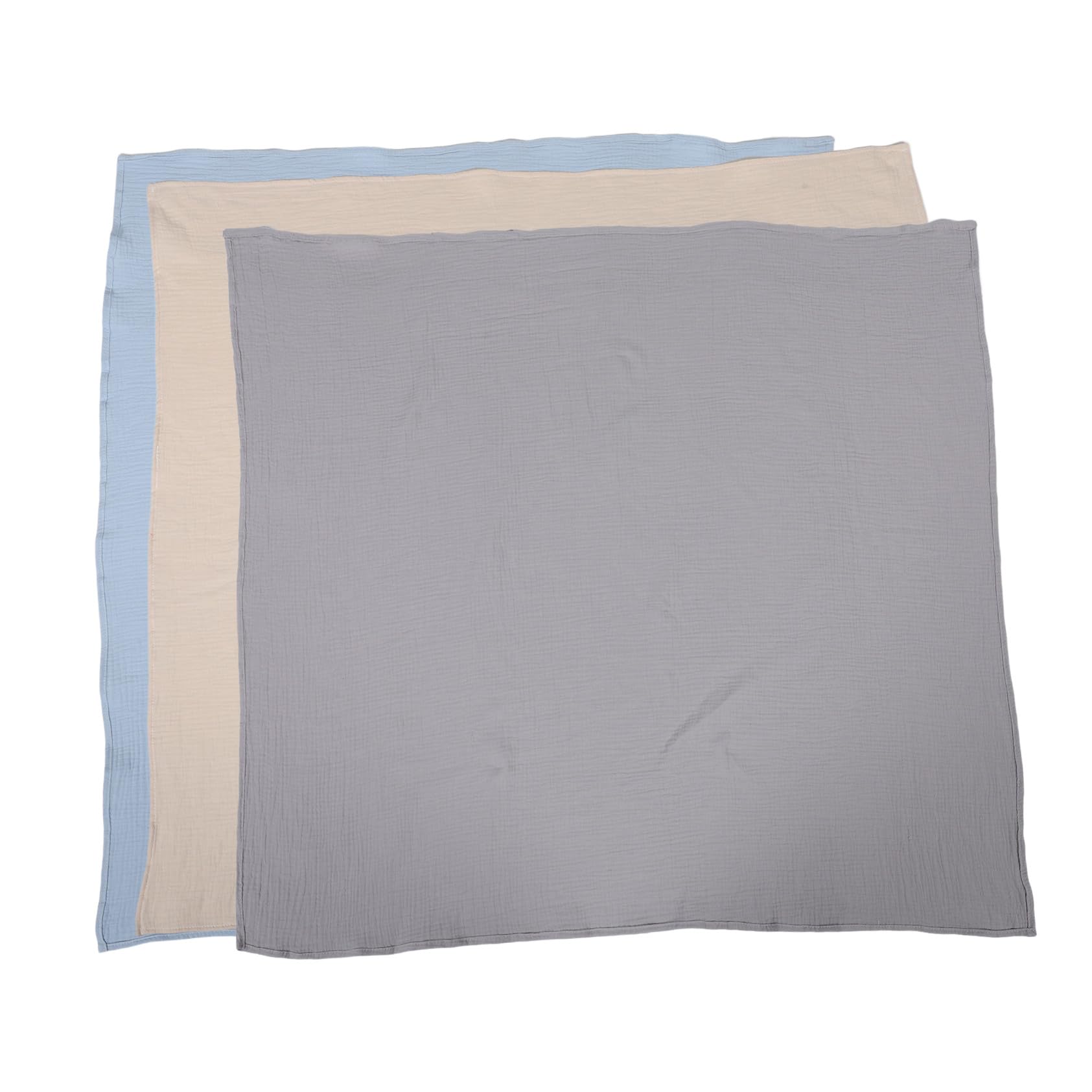 3 Stück Teiliges Swaddle Musselin Wickeltücher für Neugeborene Atmungsaktive Weiche Baumwoll-wickeldecken Unisex Neugeborenen Decken für Sicheren Schlaf