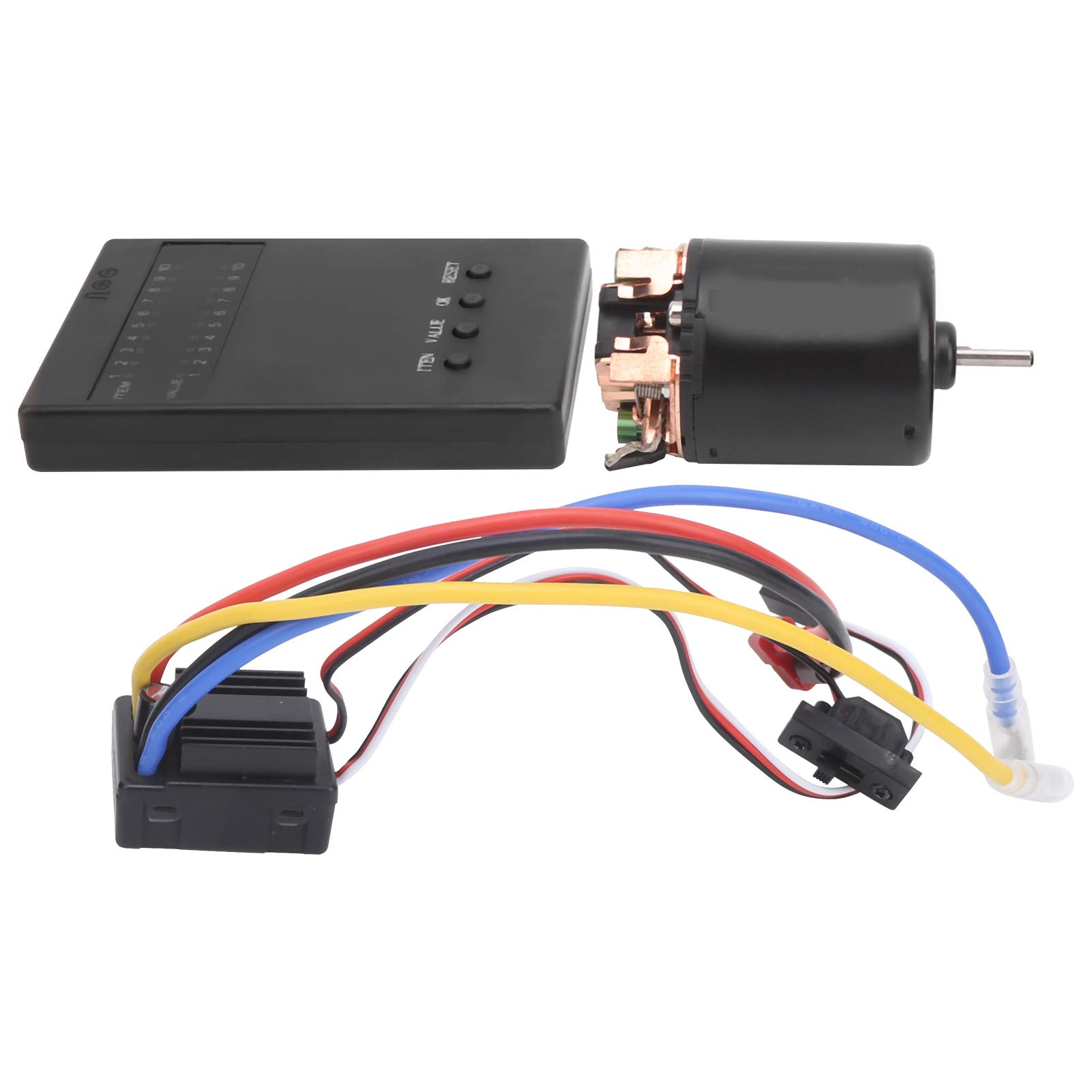 RC akcesoria samochodowe HOBBYFANS szczotkowane 80A ESC + karta programowa + zestaw silników szczotkowych 35T do samochodu RC 1/8 1/10