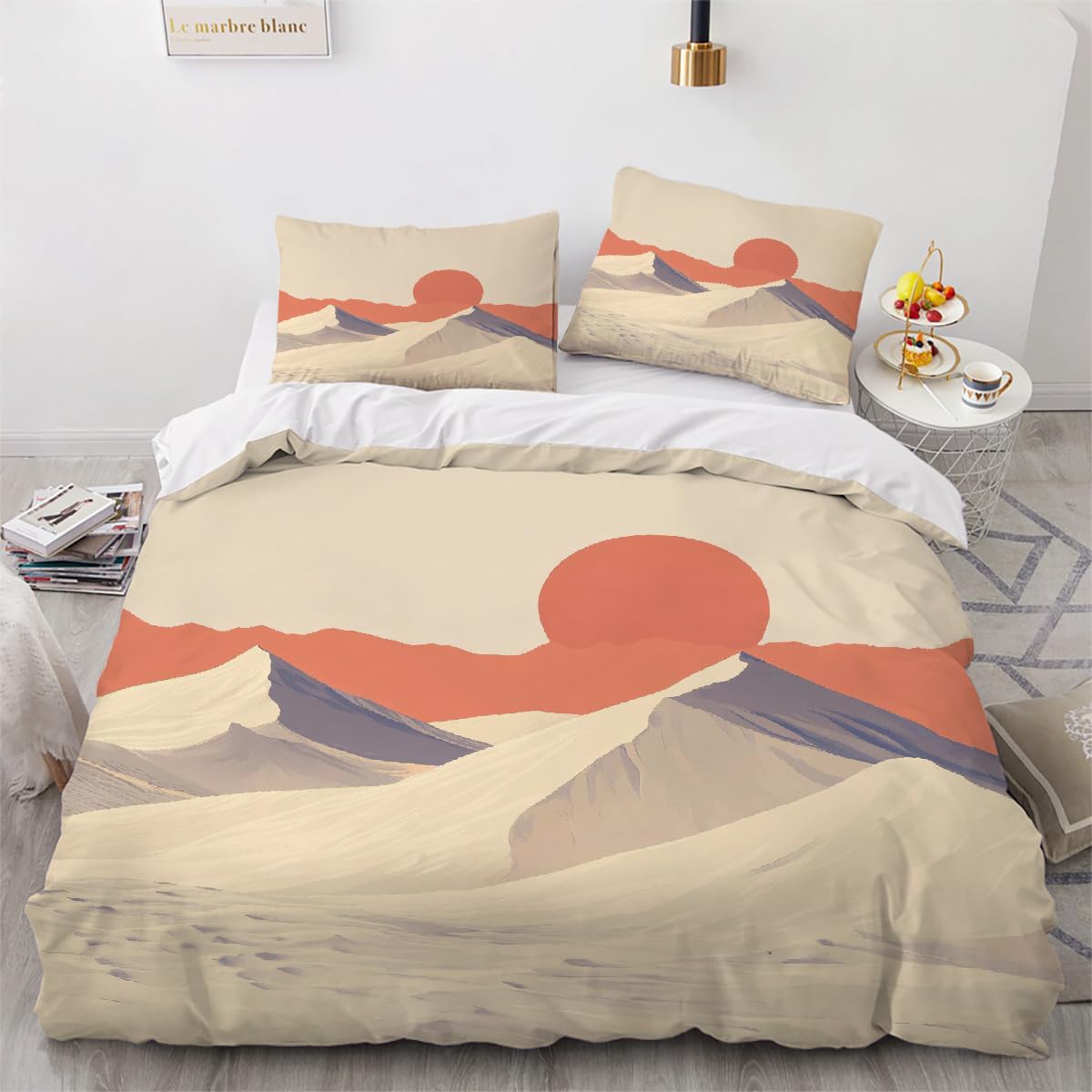 Housse de couette 1 personne 140x200 cm avec fermeture éclair imprimé 3D